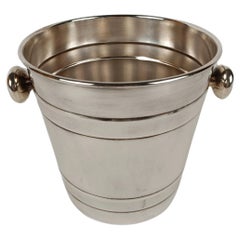 Antique Champagne bucket with knobs made in Stainless Steell by Broggi Italy 