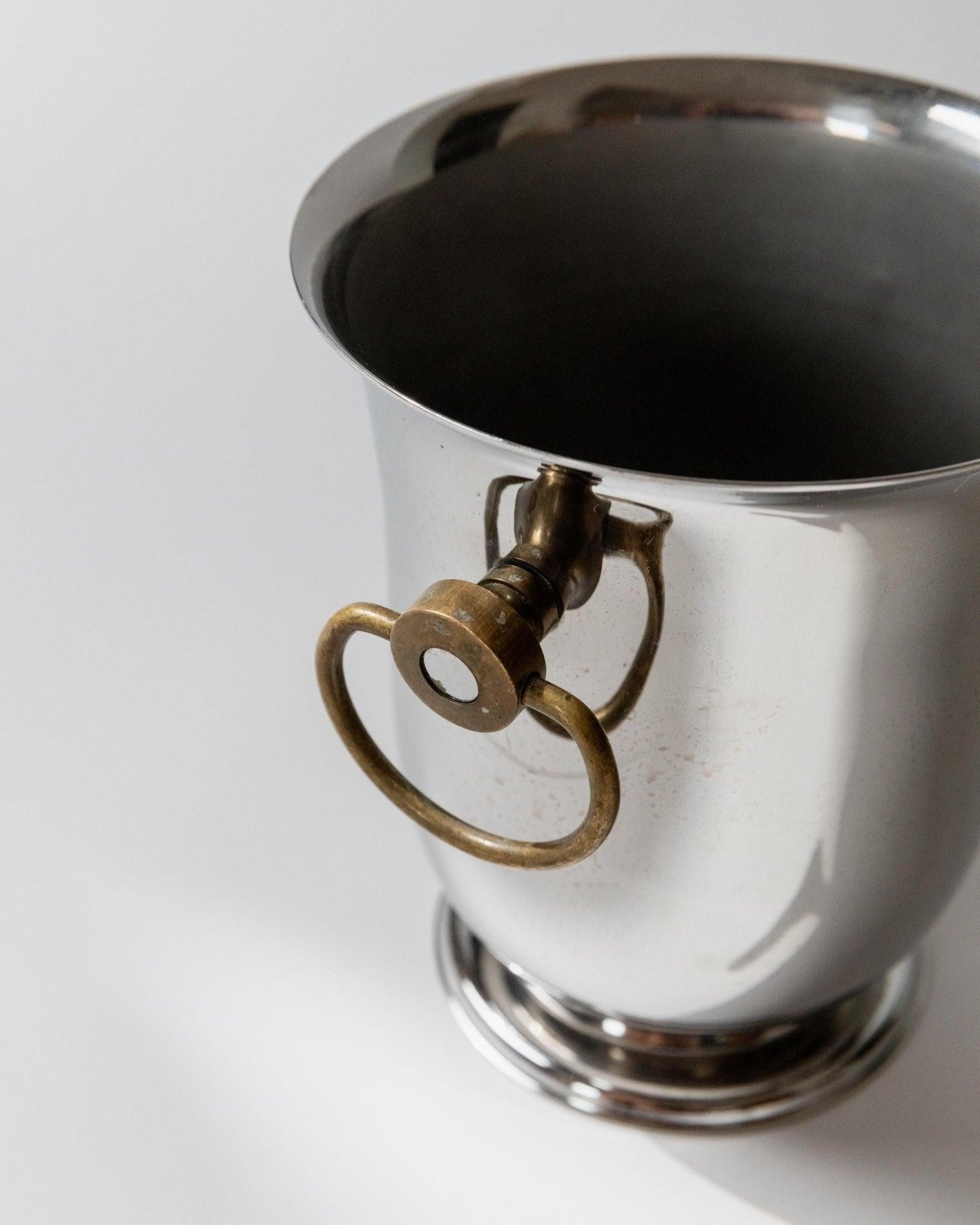 Vintage Champagner- oder Weinkühler Versilbert von Jean Couzon, 1980er Jahre im Angebot 2