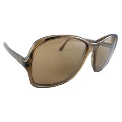 Vintage Champuix Oversized Translucent Brown 1970's Sunglasses Made In France
