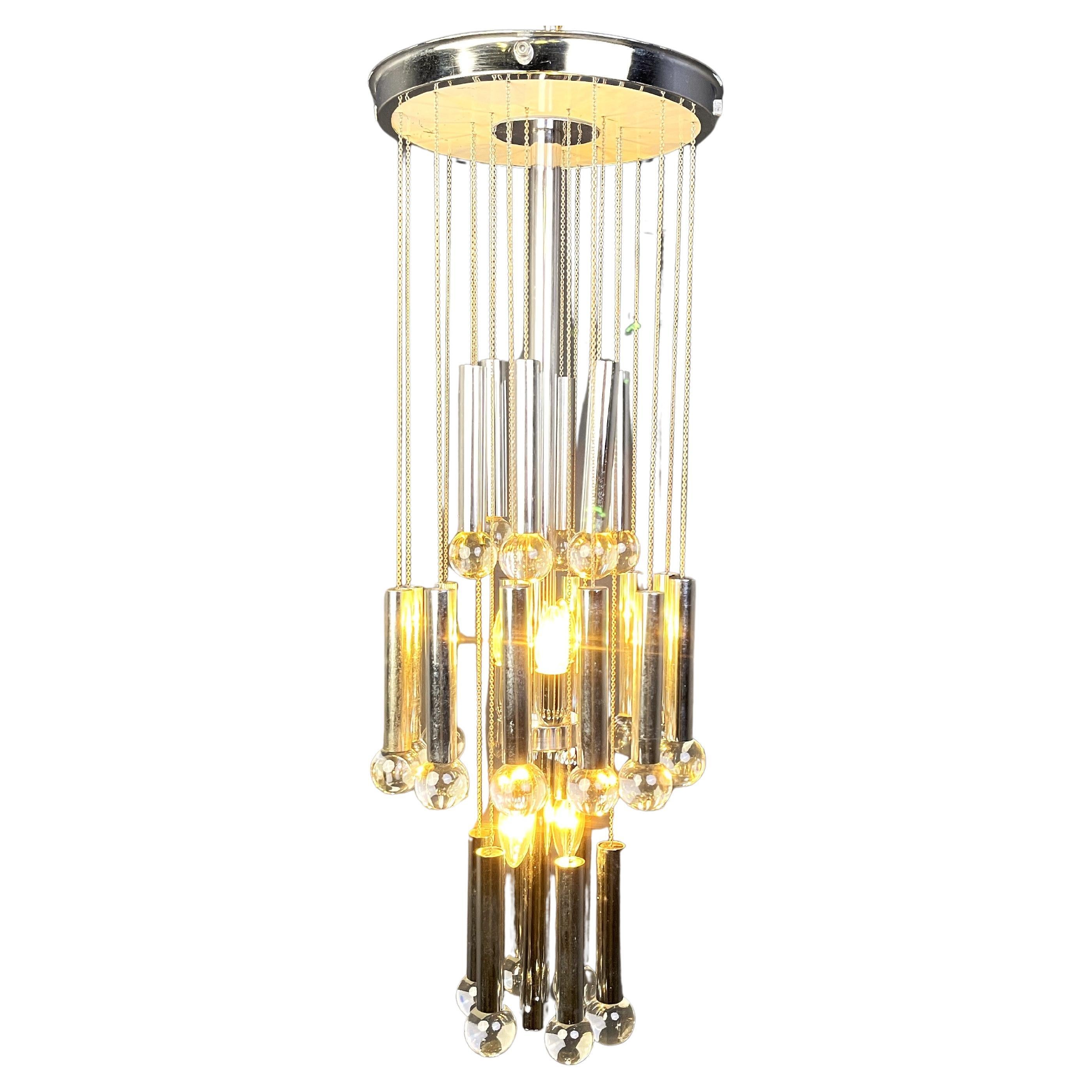 Vintage chandelier by Gaetano Sciolari, 1970s
