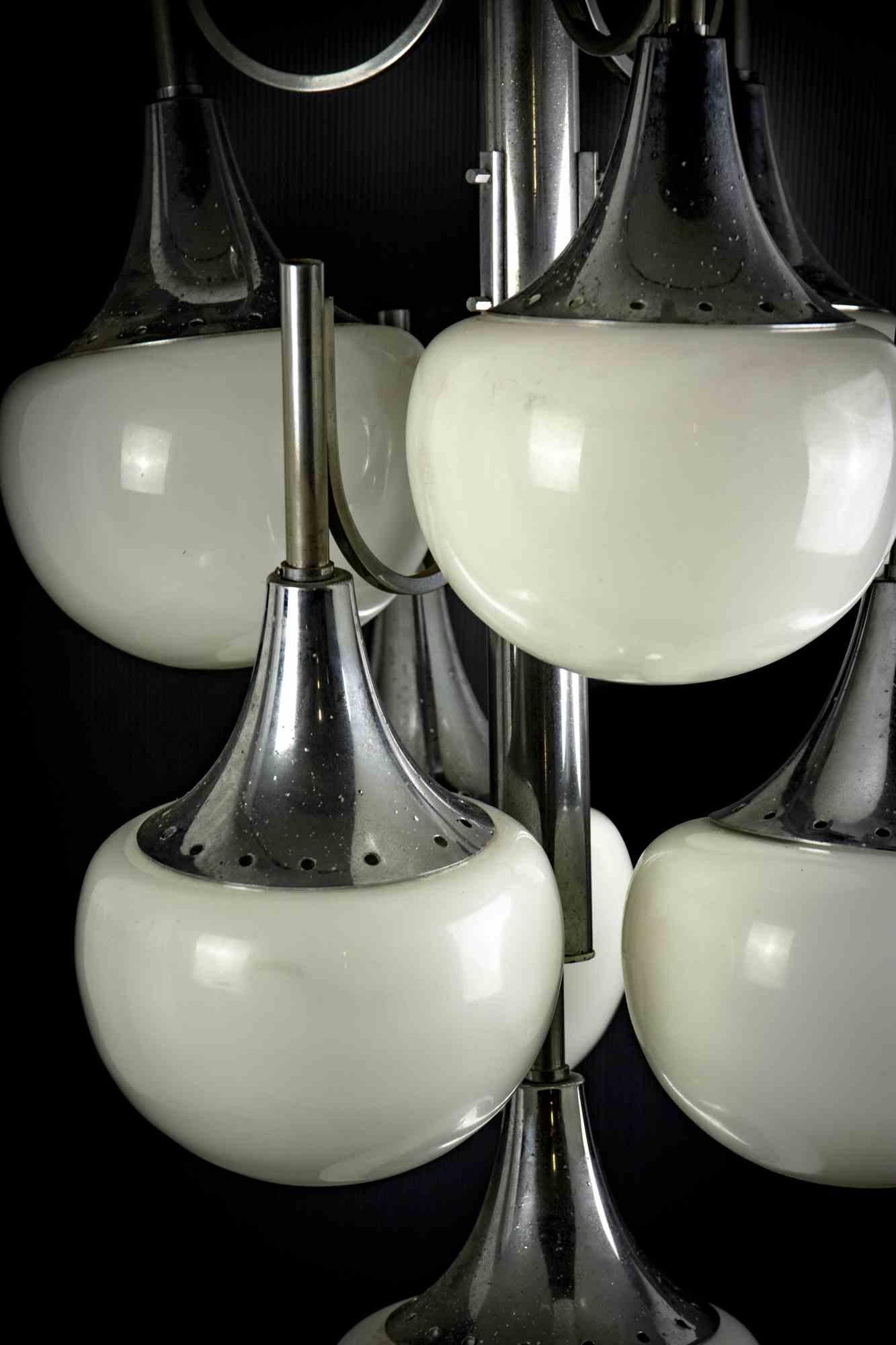 Lampadaire Sciolari Original – 3 Lumières, Verre Venini, Italien, état Parfait