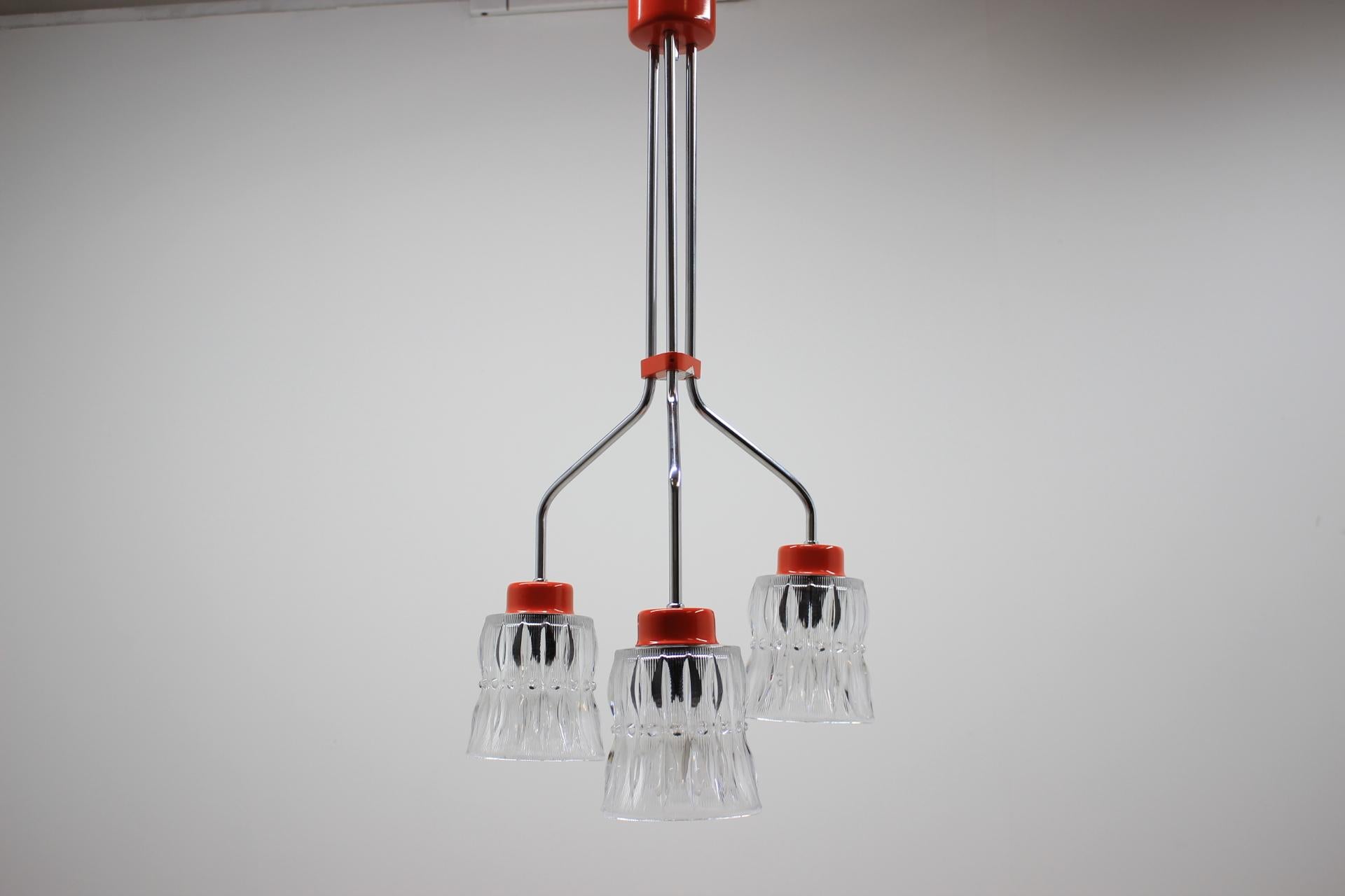 Metal Vintage Chandelier by Lidokov, 1970s For Sale