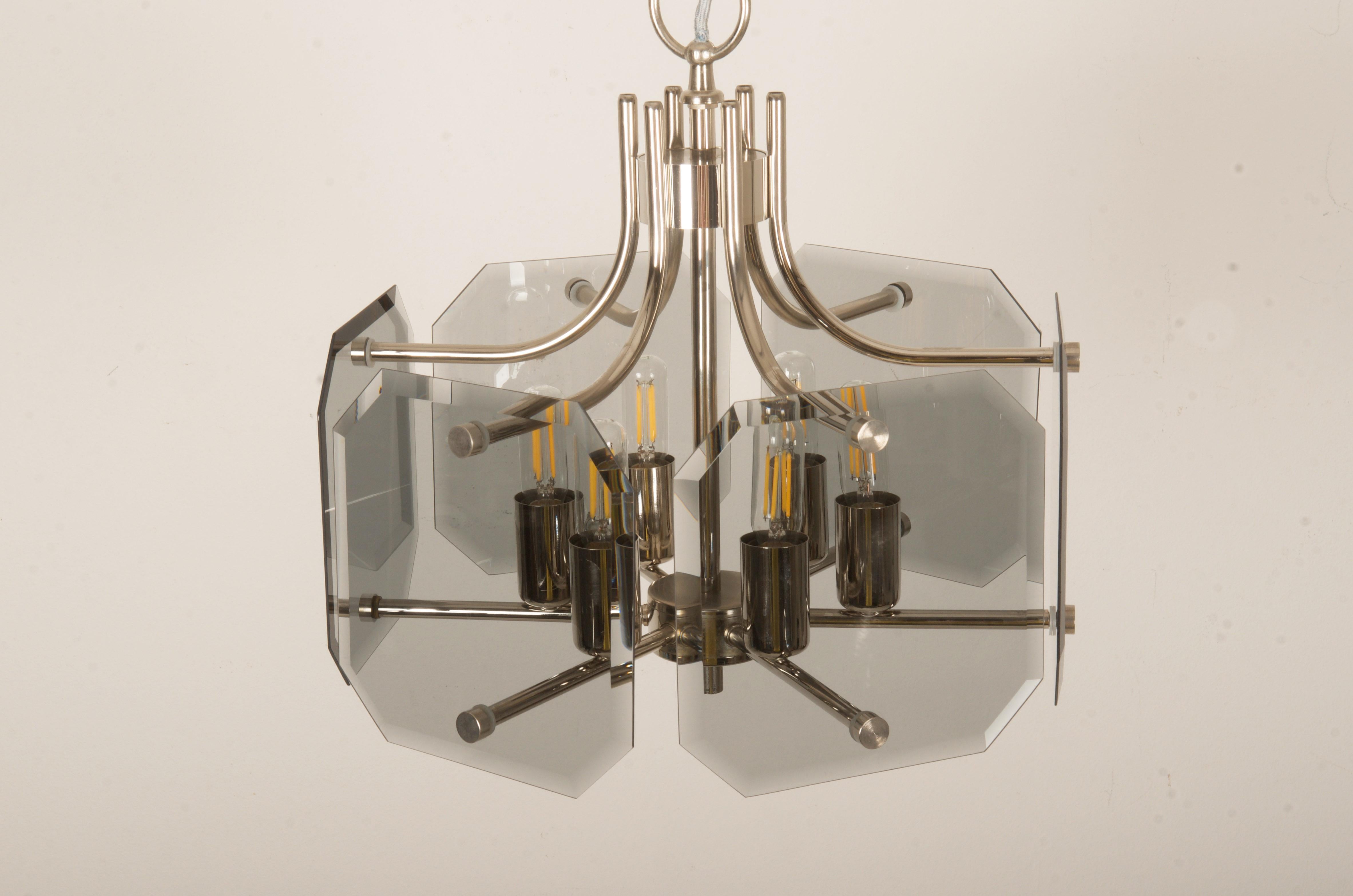 Laiton Lustre vintage de Luigi Colani pour Sische en vente