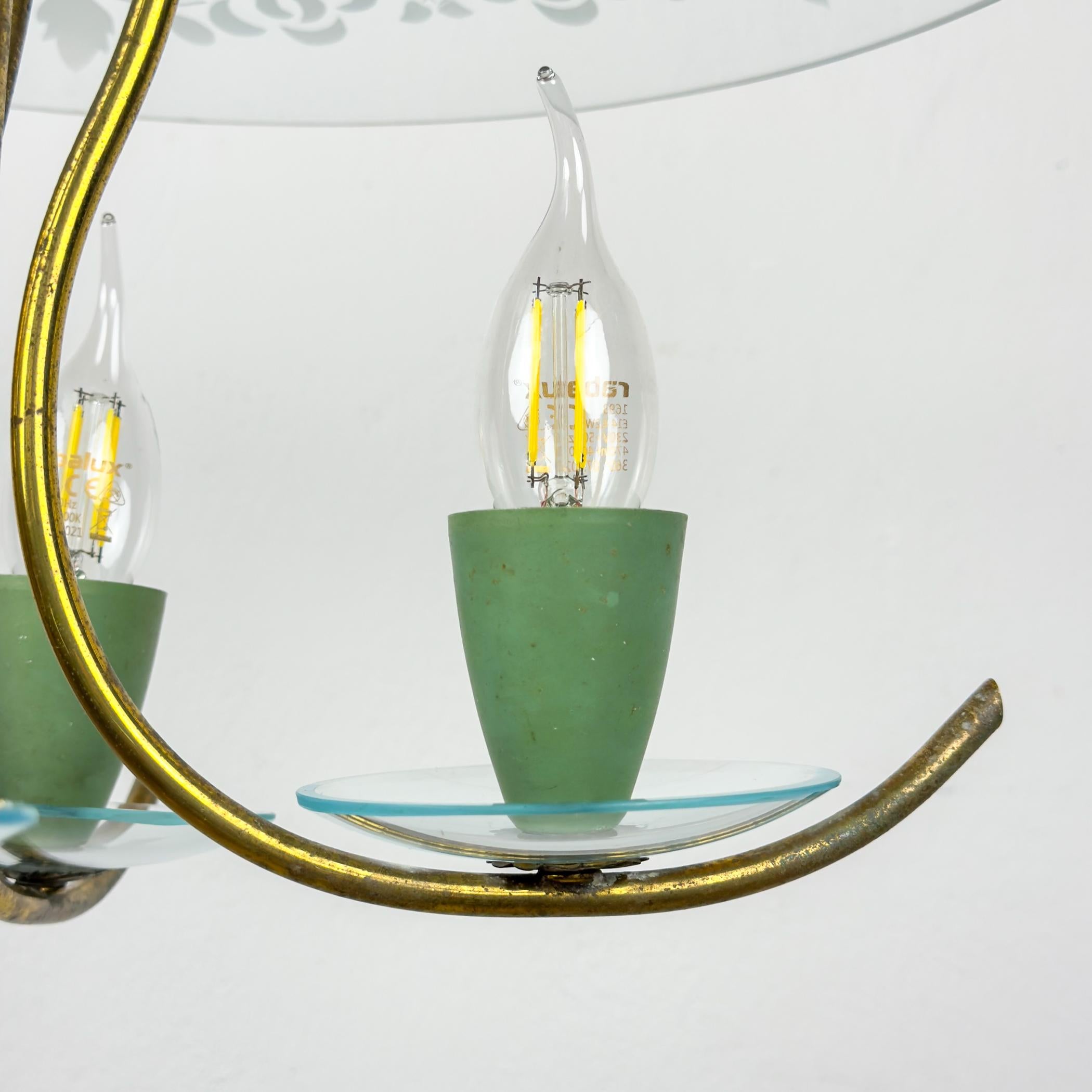 Lampadario vintage di Pietro Chiesa per Fontana Arte, Italia 1930 in vendita 3