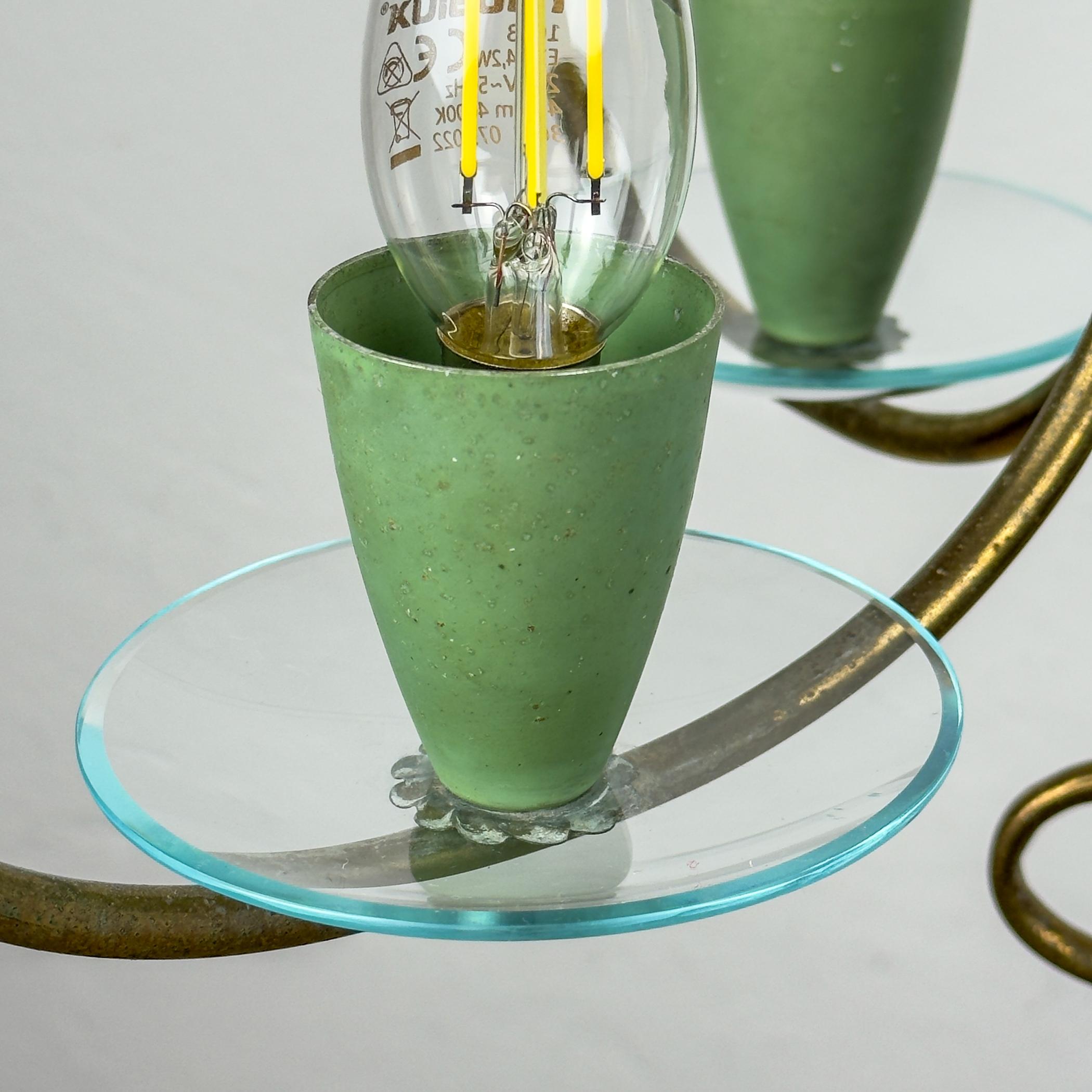 Lampadario vintage di Pietro Chiesa per Fontana Arte, Italia 1930 in vendita 5