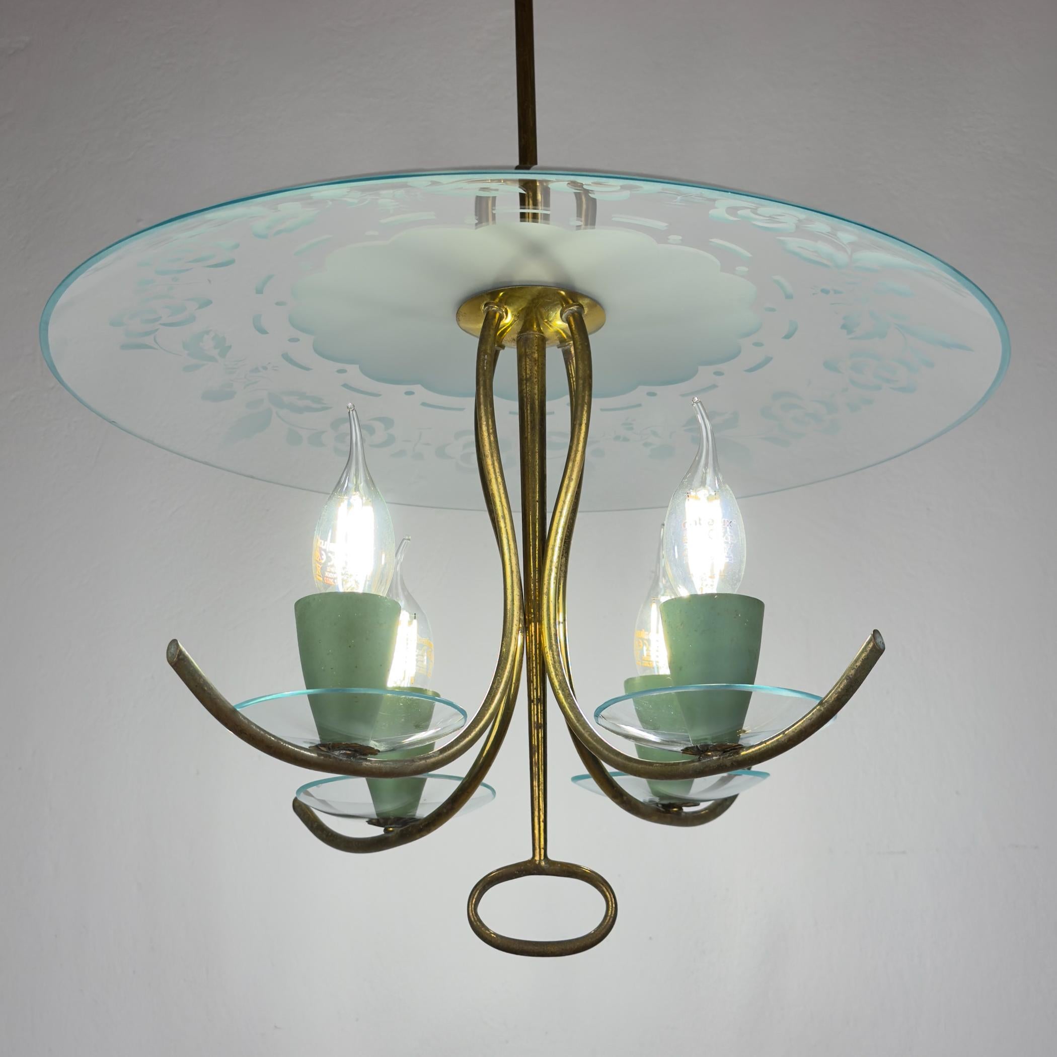 Lampadario vintage di Pietro Chiesa per Fontana Arte, Italia 1930 in vendita 9