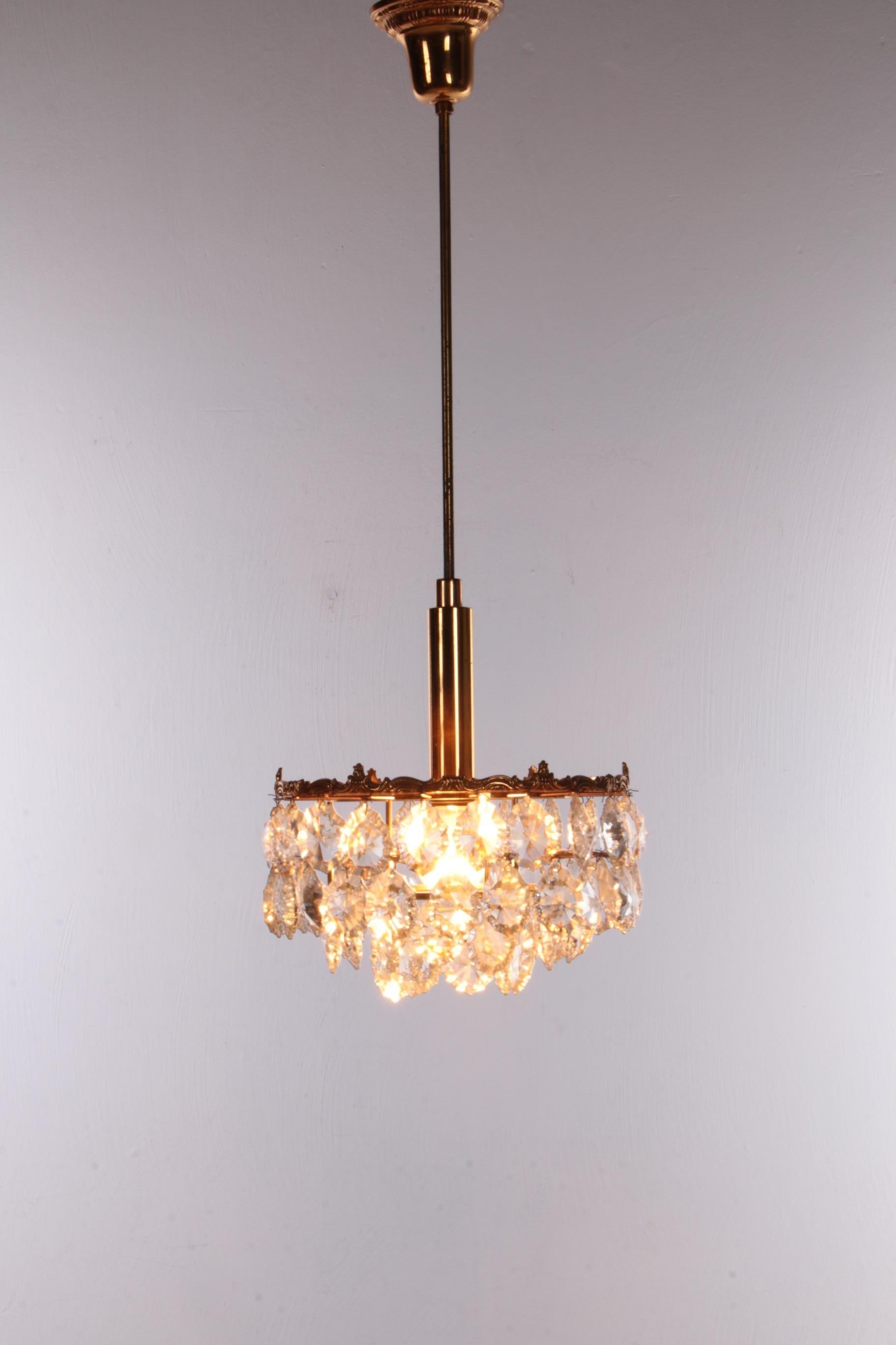 Vintage Chandelier Design by Christoph Palme, 1960 Germany In Good Condition For Sale In Oostrum-Venray, NL