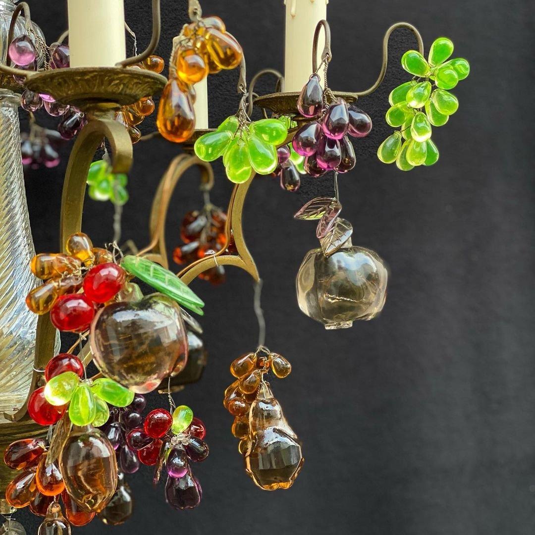 murano glass fruit chandelier