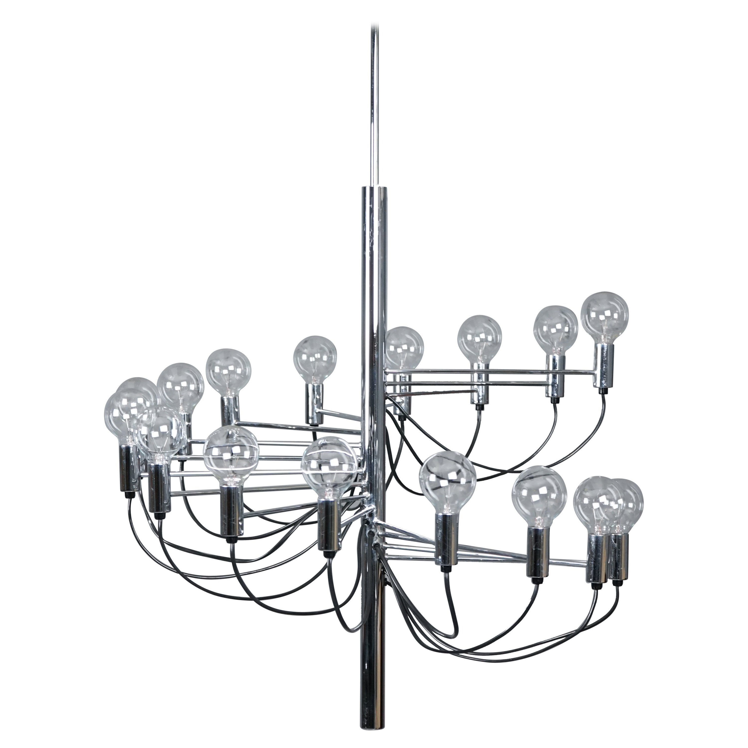 Lampadario vintage nello stile di Gino Sarfatti