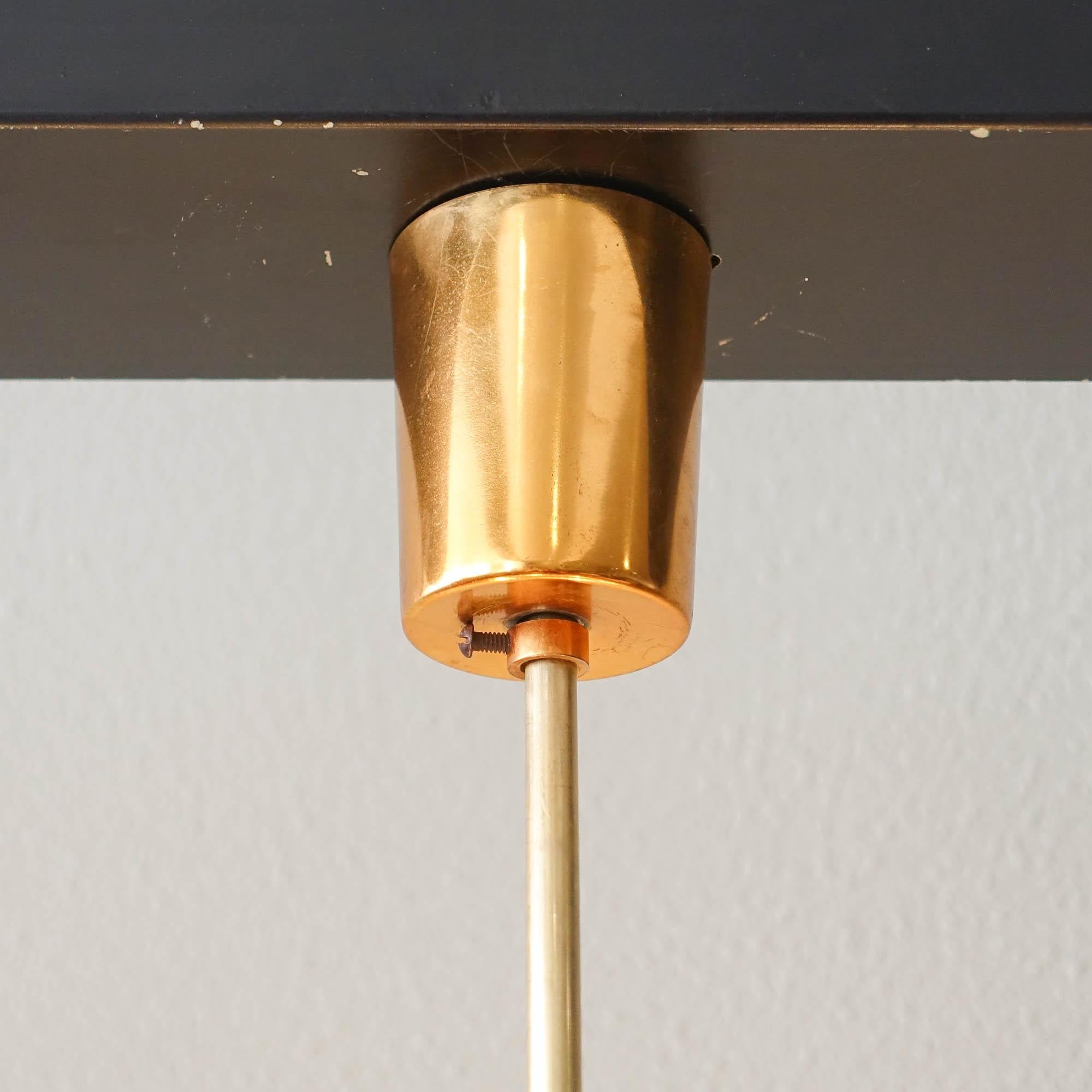 Brass Vintage Chandelier in the Style of Max Ingrand for Fontana Arte, 1950s