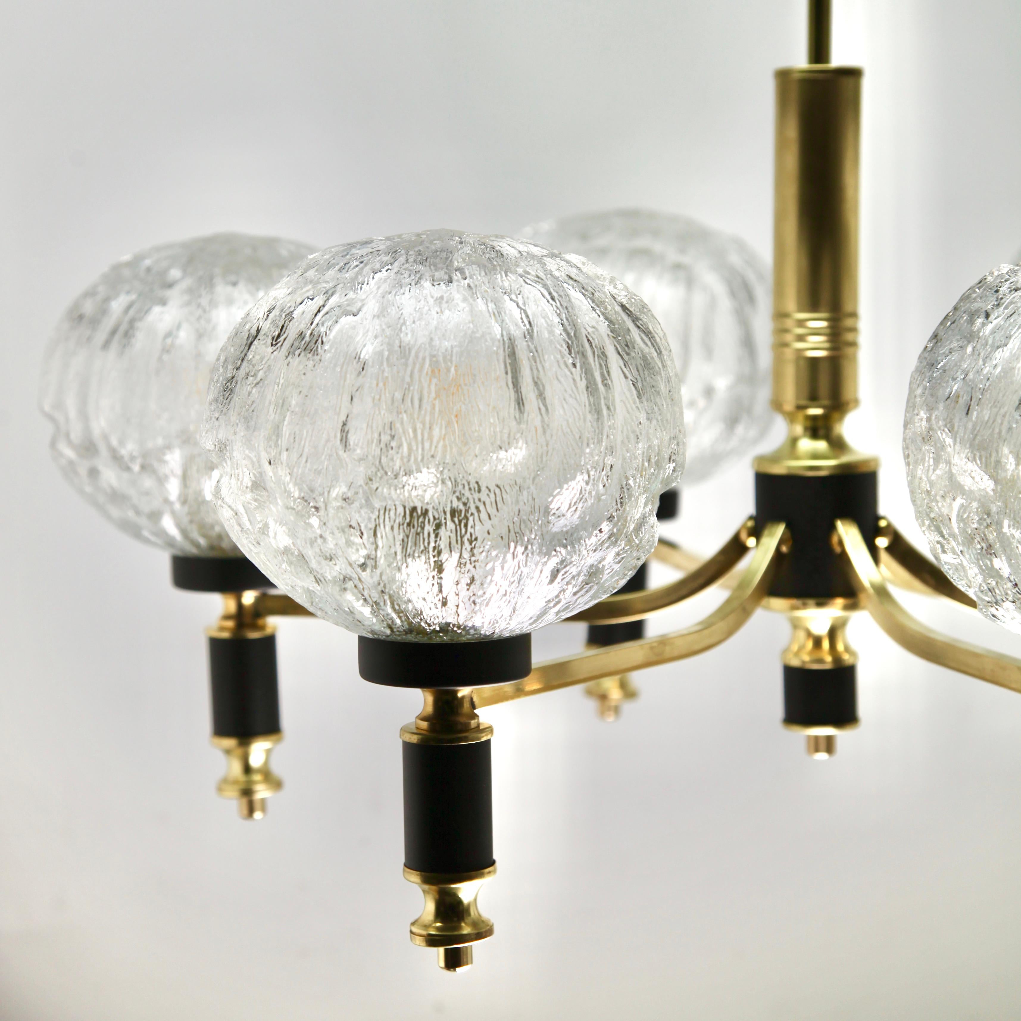 Vintage Chandelier in the Style of Stilnovo 6 Arms, Italian, 1960s 4