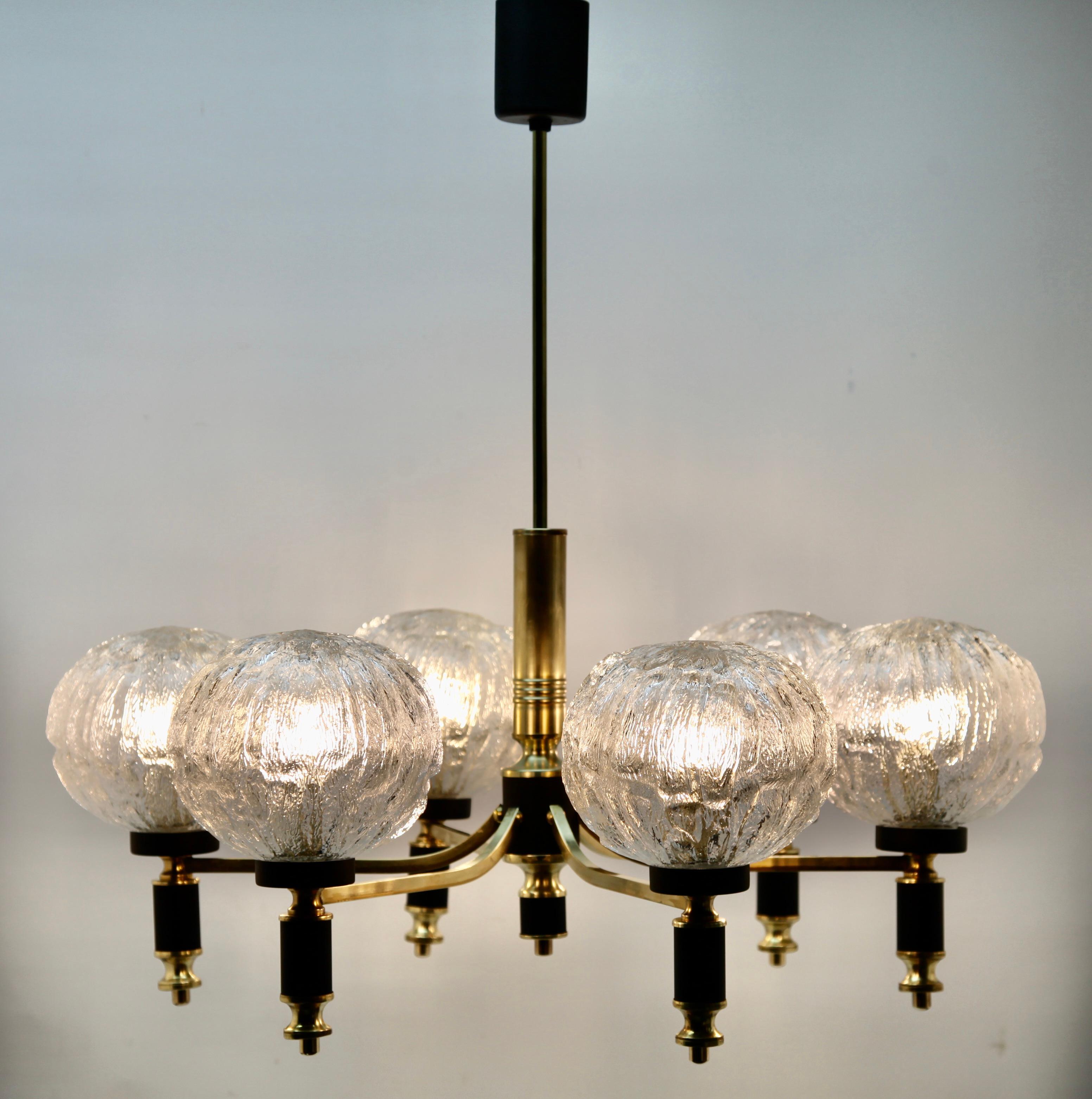Vintage Chandelier in the Style of Stilnovo 6 Arms, Italian, 1960s 5
