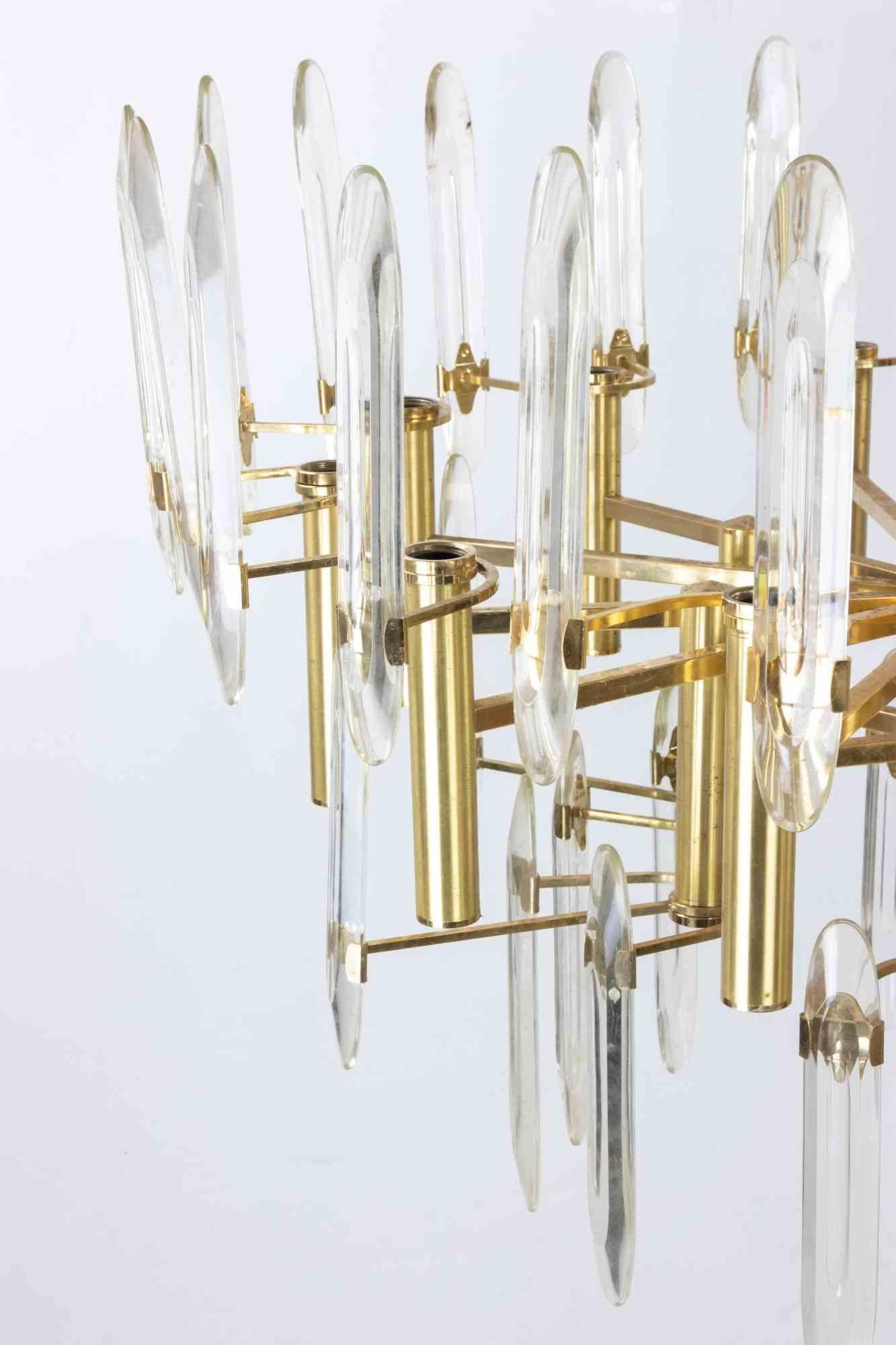 European Vintage Chandelier - Italy 1970s For Sale