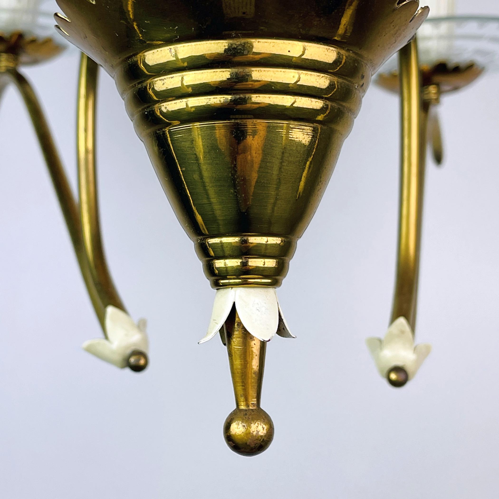Vintage chandelier Spider by Pietro Chiesa for Fontana Arte Italy 1940s en vente 6