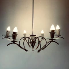 Rare Chandelier by Luigi Brusotti, Italy circa 1940