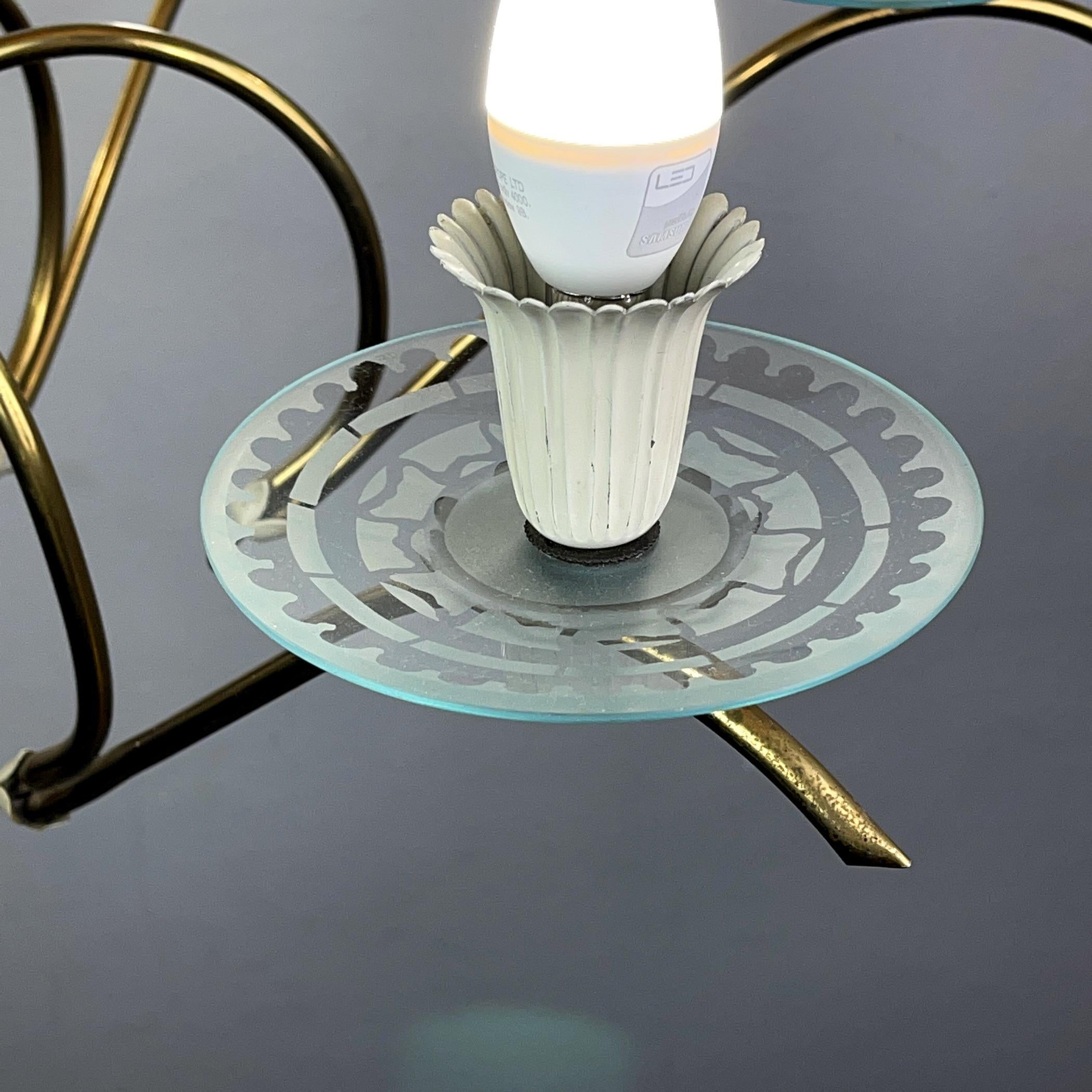 20ième siècle Vintage chandelier Spider by Pietro Chiesa for Fontana Arte Italy 1940s en vente