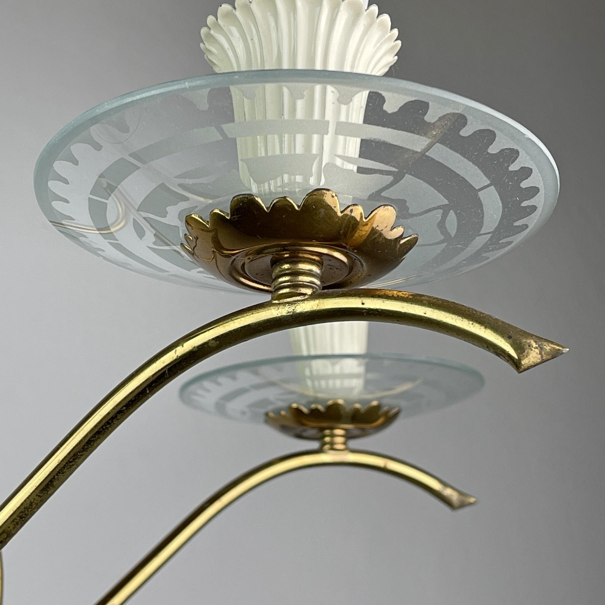 Vintage chandelier Spider by Pietro Chiesa for Fontana Arte Italy 1940s en vente 2