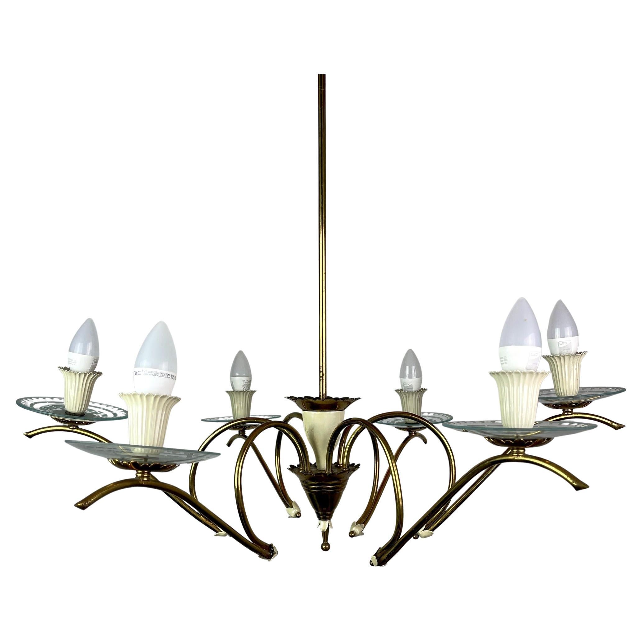 Vintage chandelier Spider by Pietro Chiesa for Fontana Arte Italy 1940s en vente