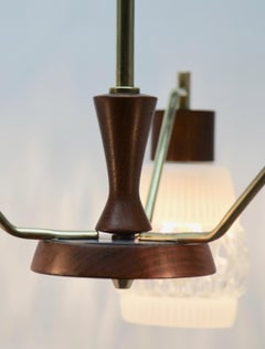 Vintage-Kronleuchter mit drei Armen im Stil von Stilnovo, Italien, 1960er Jahre