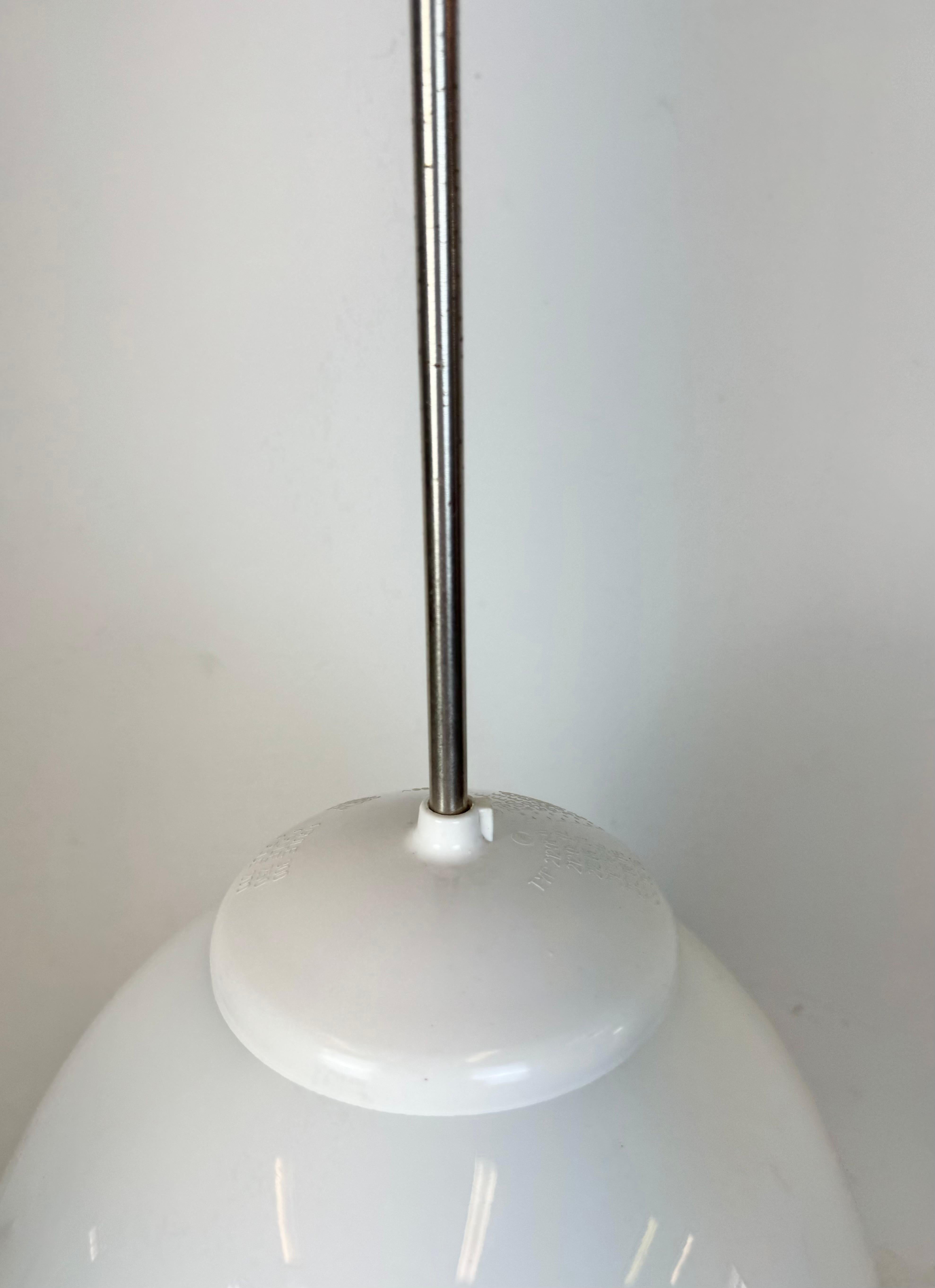 Vintage Chandelier with Milk Glass from Elektrosvit, 1960s For Sale 4
