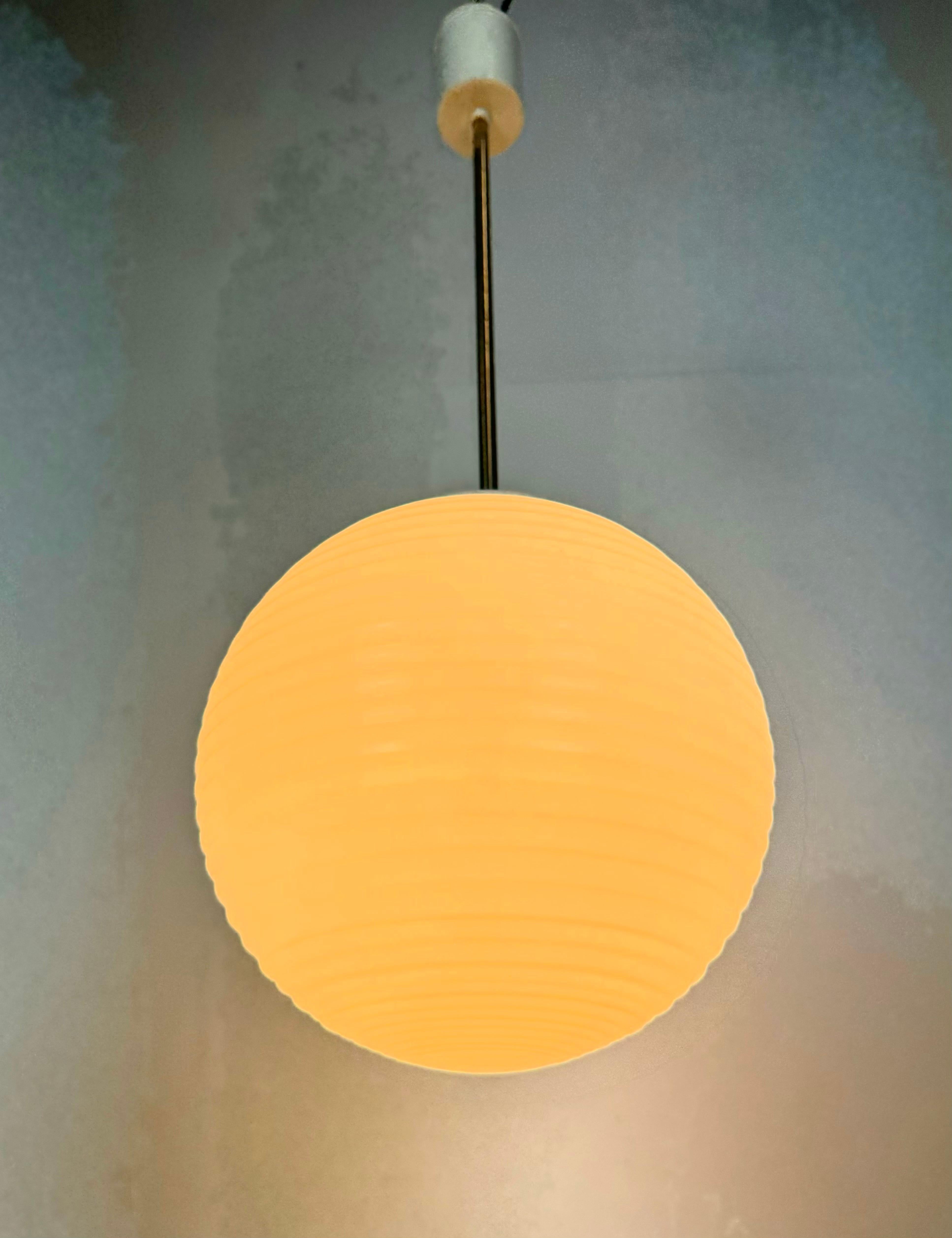 Vintage Chandelier with Milk Glass from Elektrosvit, 1960s For Sale 4