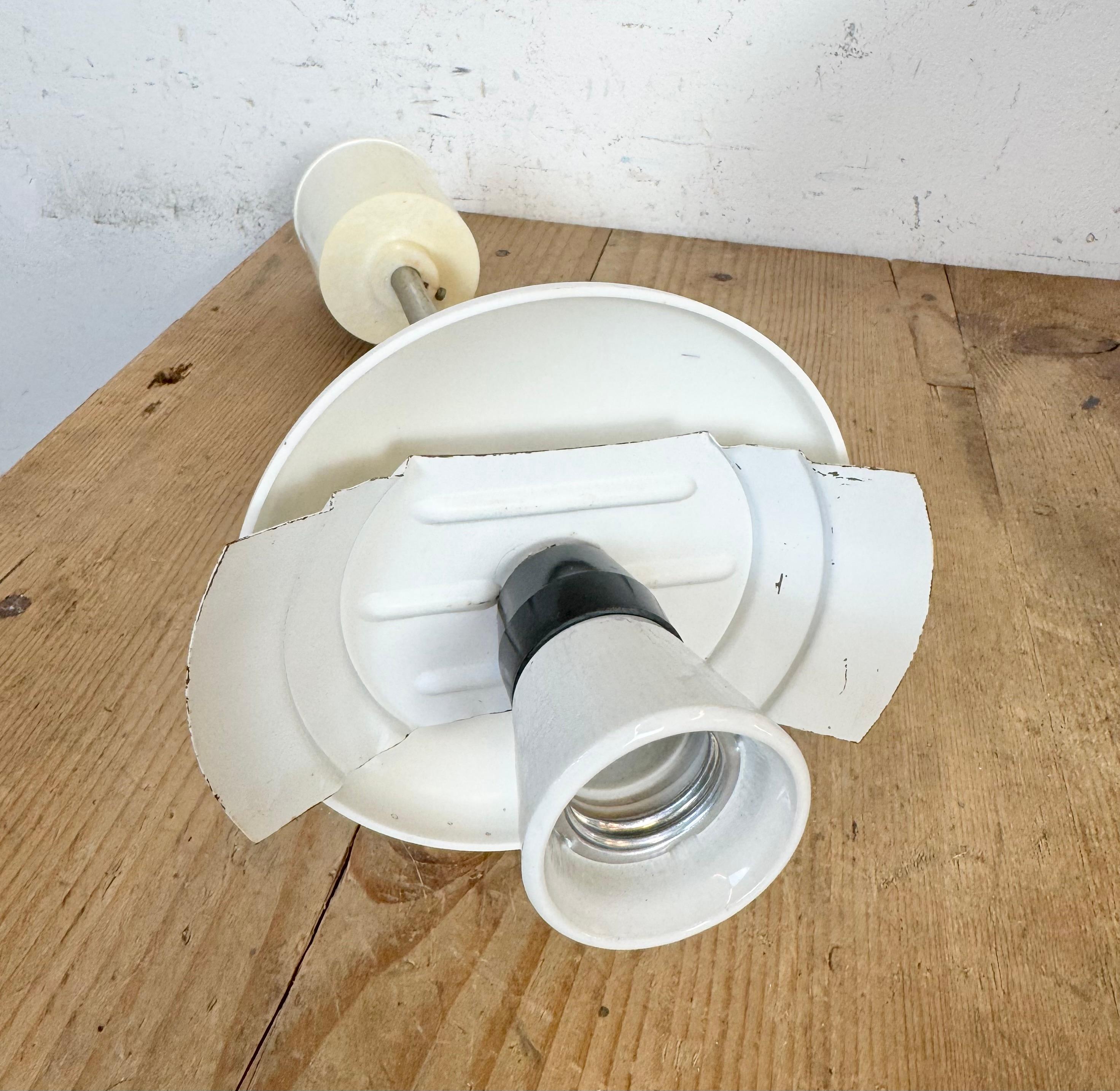 Vintage Chandelier with Milk Glass from Elektrosvit, 1960s For Sale 6
