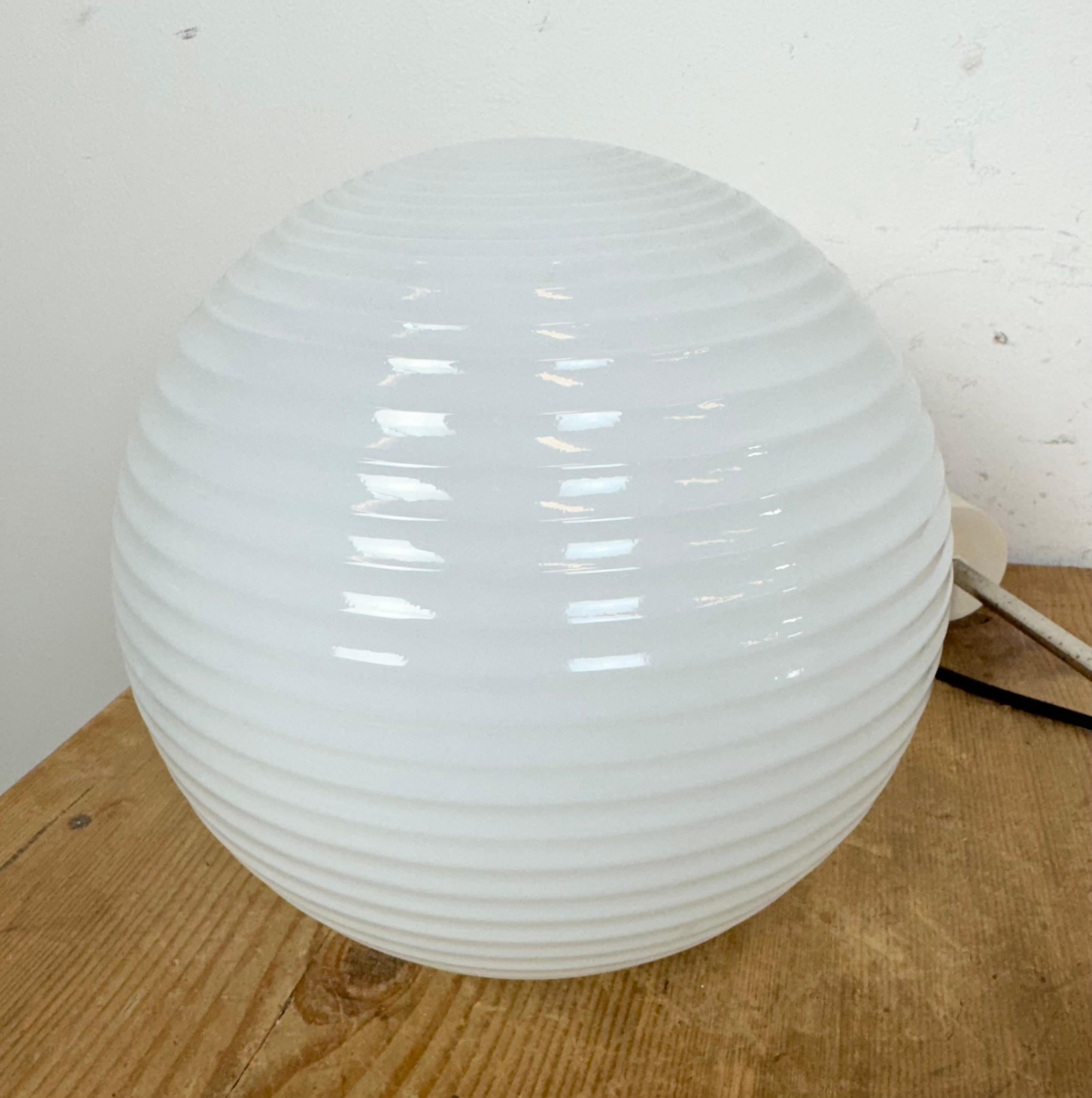 Vintage Chandelier with Milk Glass from Elektrosvit, 1960s For Sale 7