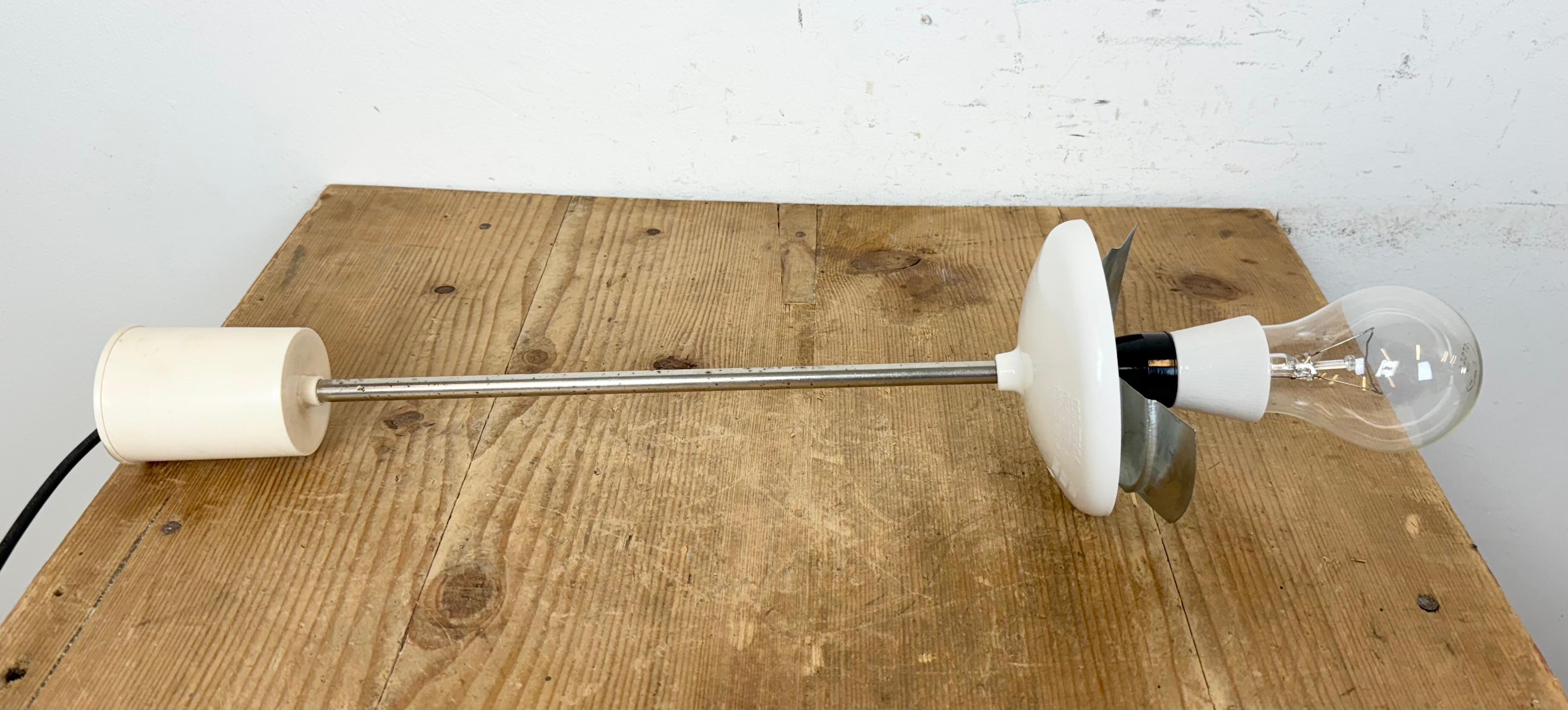 Vintage Chandelier with Milk Glass from Elektrosvit, 1960s For Sale 8