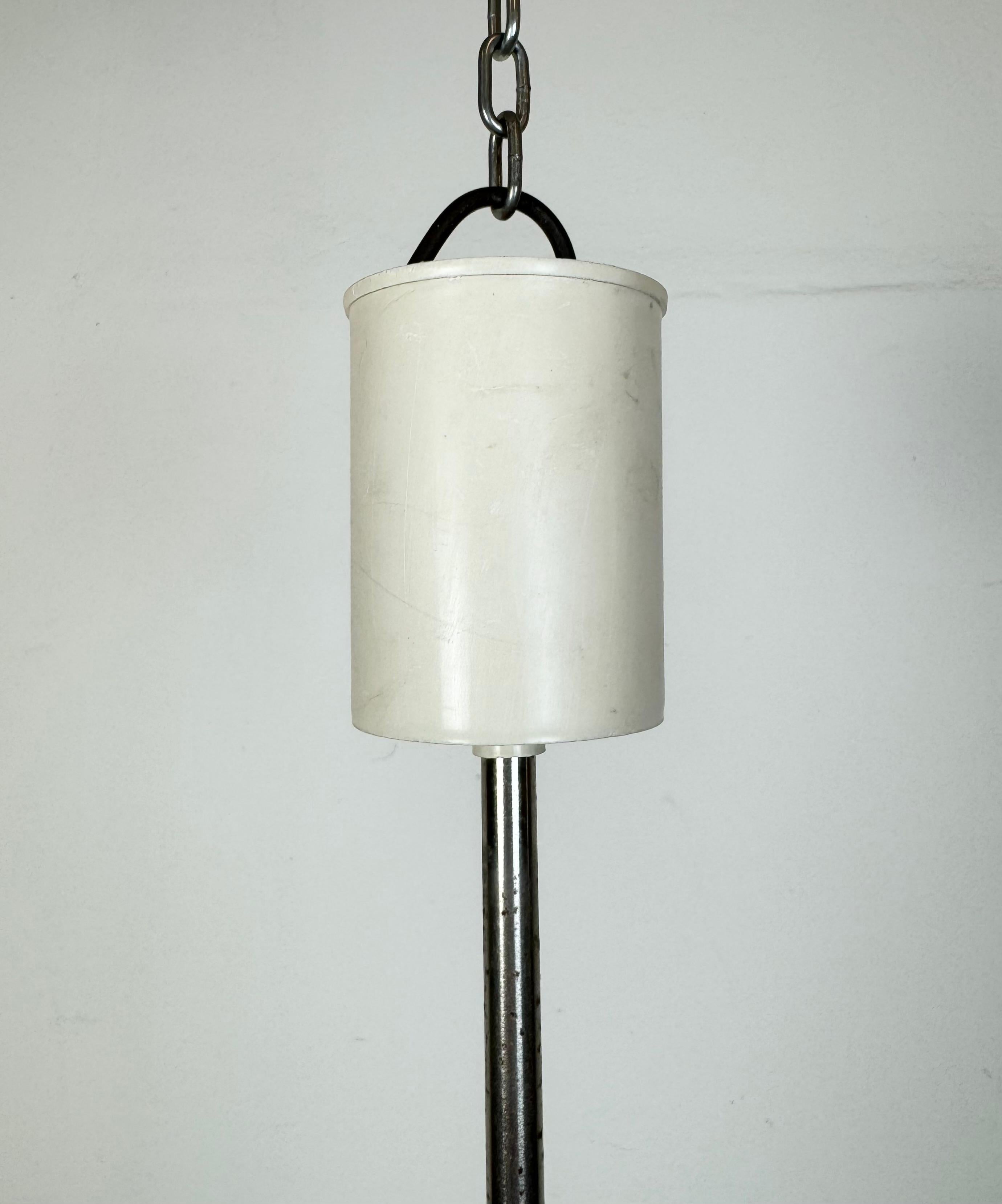 Czech Vintage Chandelier with Milk Glass from Elektrosvit, 1960s For Sale
