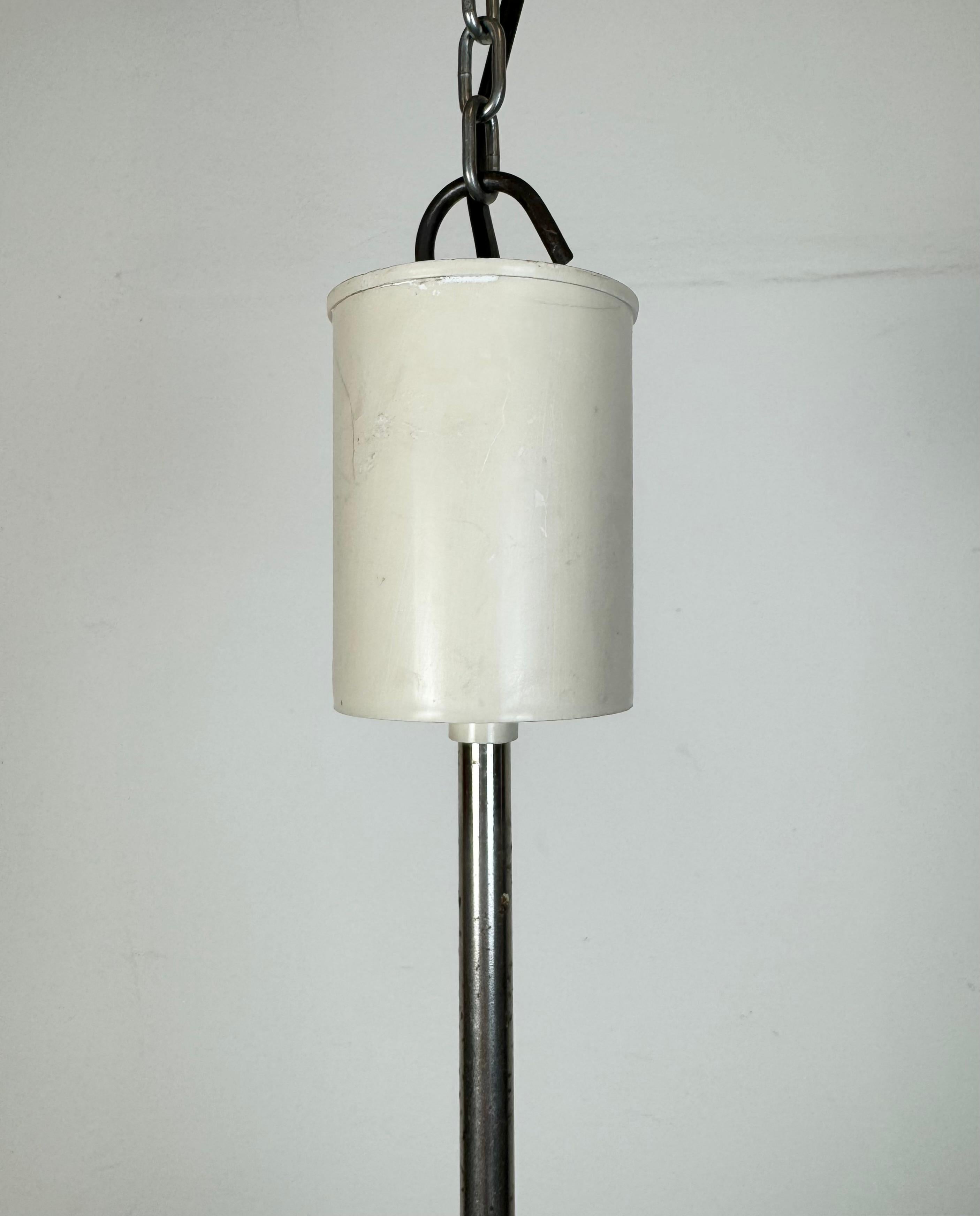 Czech Vintage Chandelier with Milk Glass from Elektrosvit, 1960s For Sale