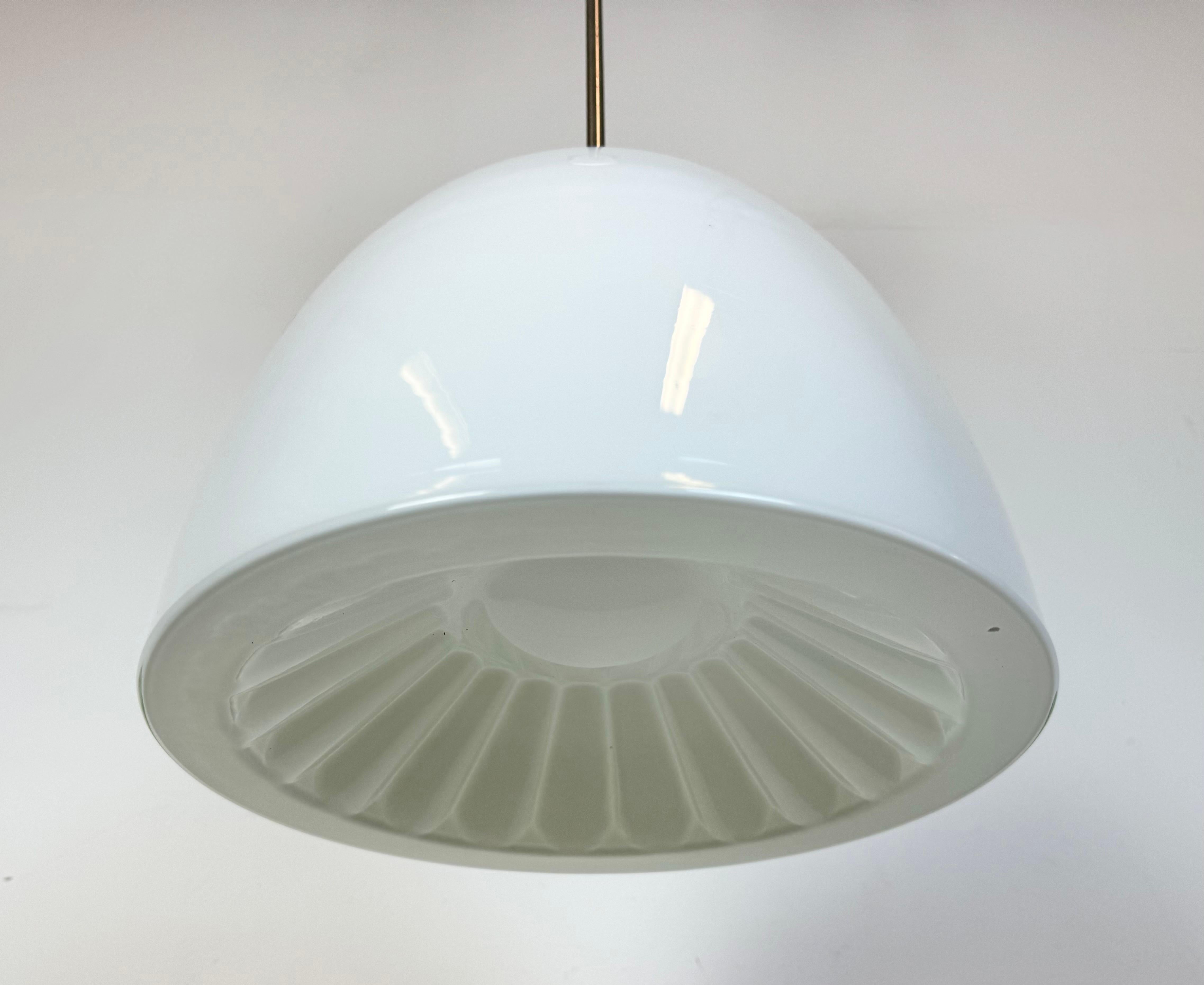 20th Century Vintage Chandelier with Milk Glass from Elektrosvit, 1960s For Sale
