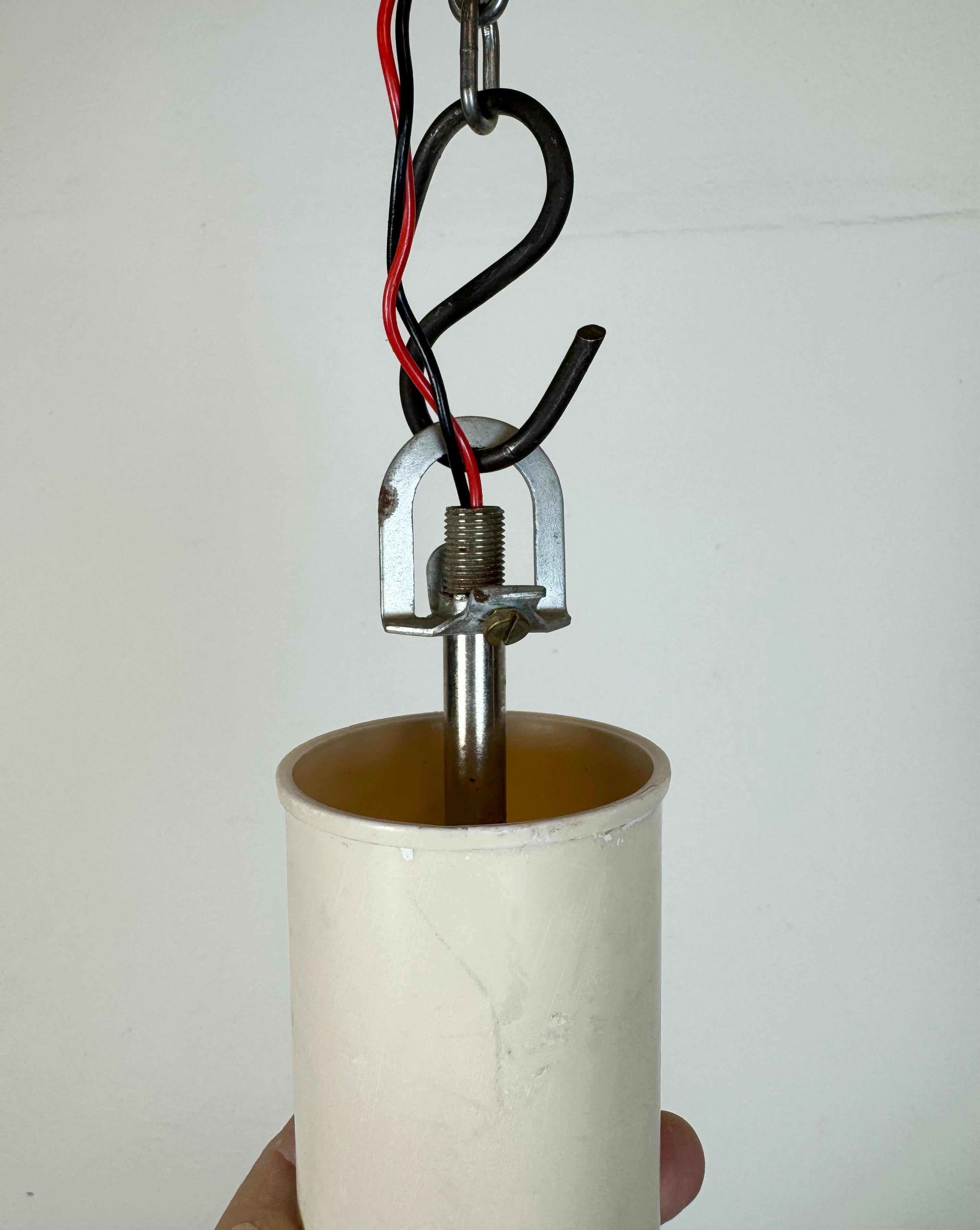 Vintage Chandelier with Milk Glass from Elektrosvit, 1960s For Sale 1