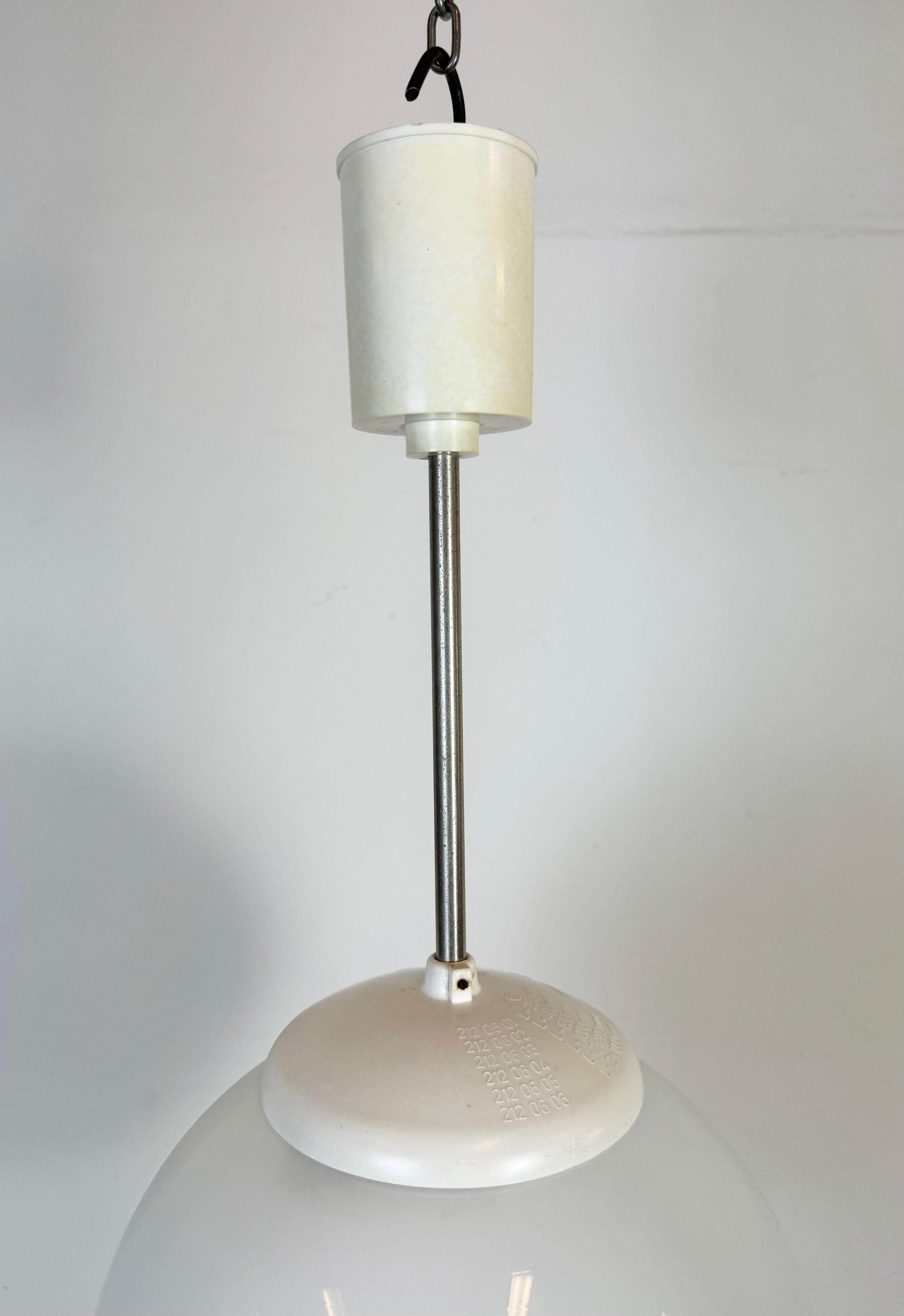 Vintage Chandelier with Milk Glass from Elektrosvit, 1960s For Sale 3