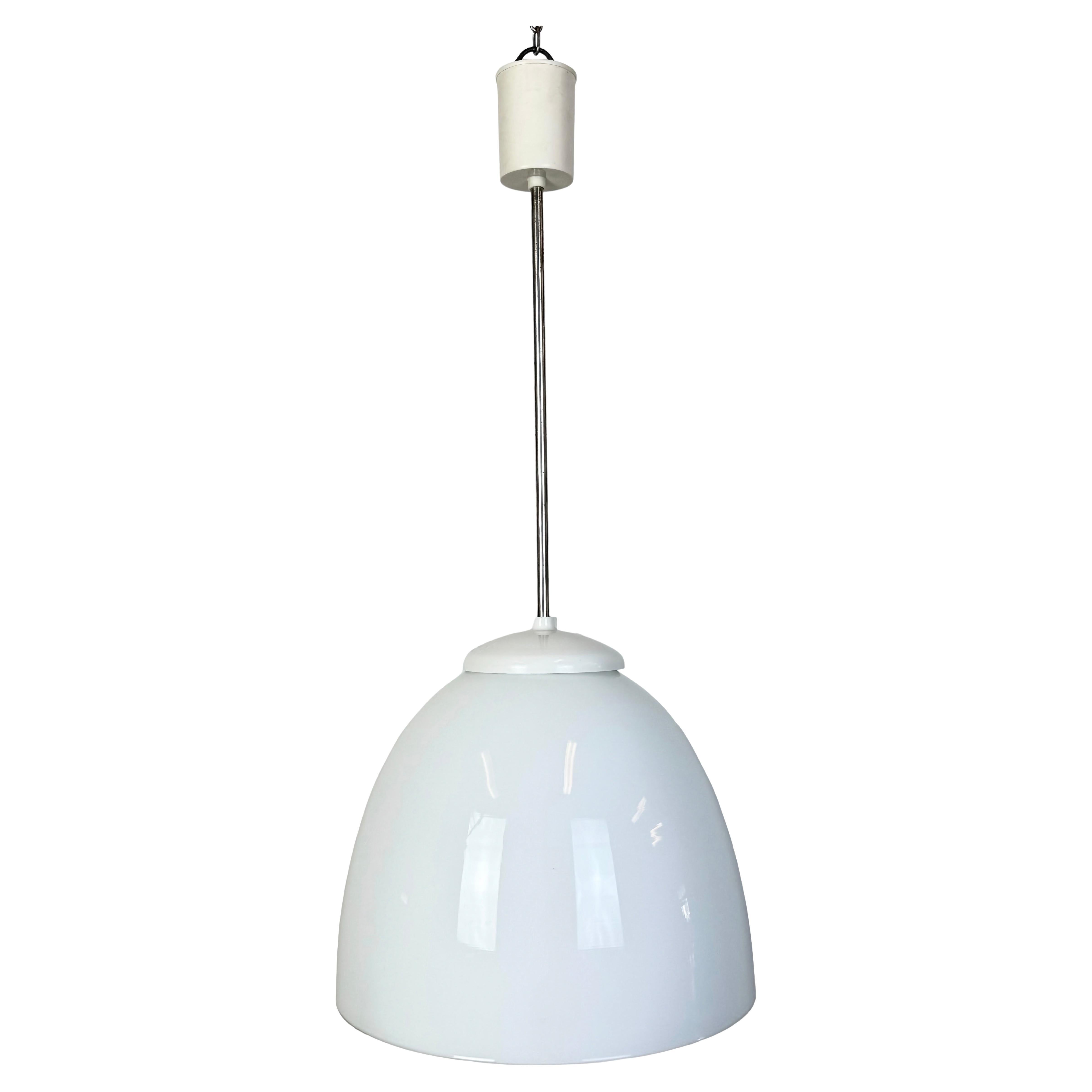 Vintage Chandelier with Milk Glass from Elektrosvit, 1960s