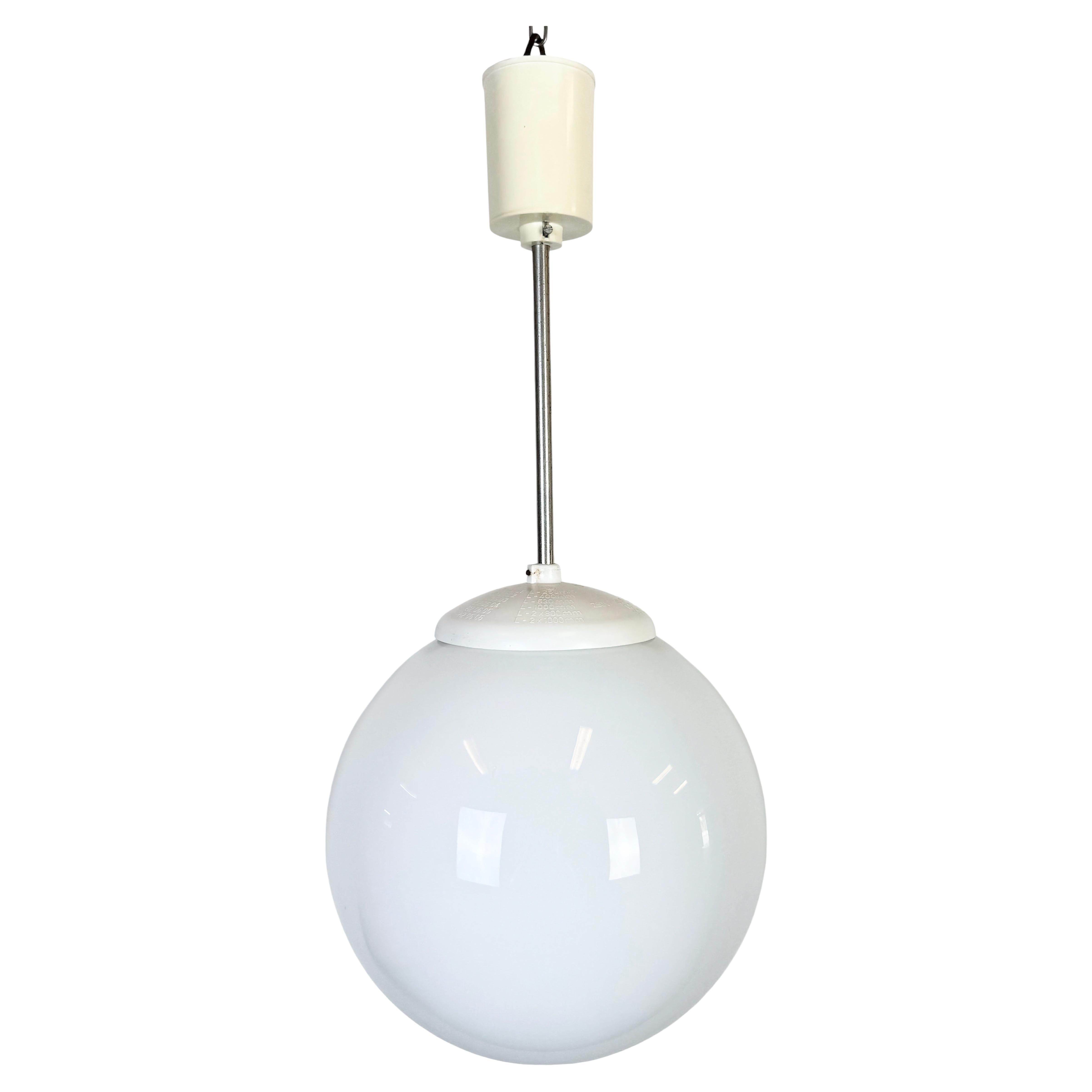 Vintage Chandelier with Milk Glass from Elektrosvit, 1960s