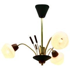 Vintage Chandelier with Three Arms in the Style of Stilnovo, Italian, 1960s