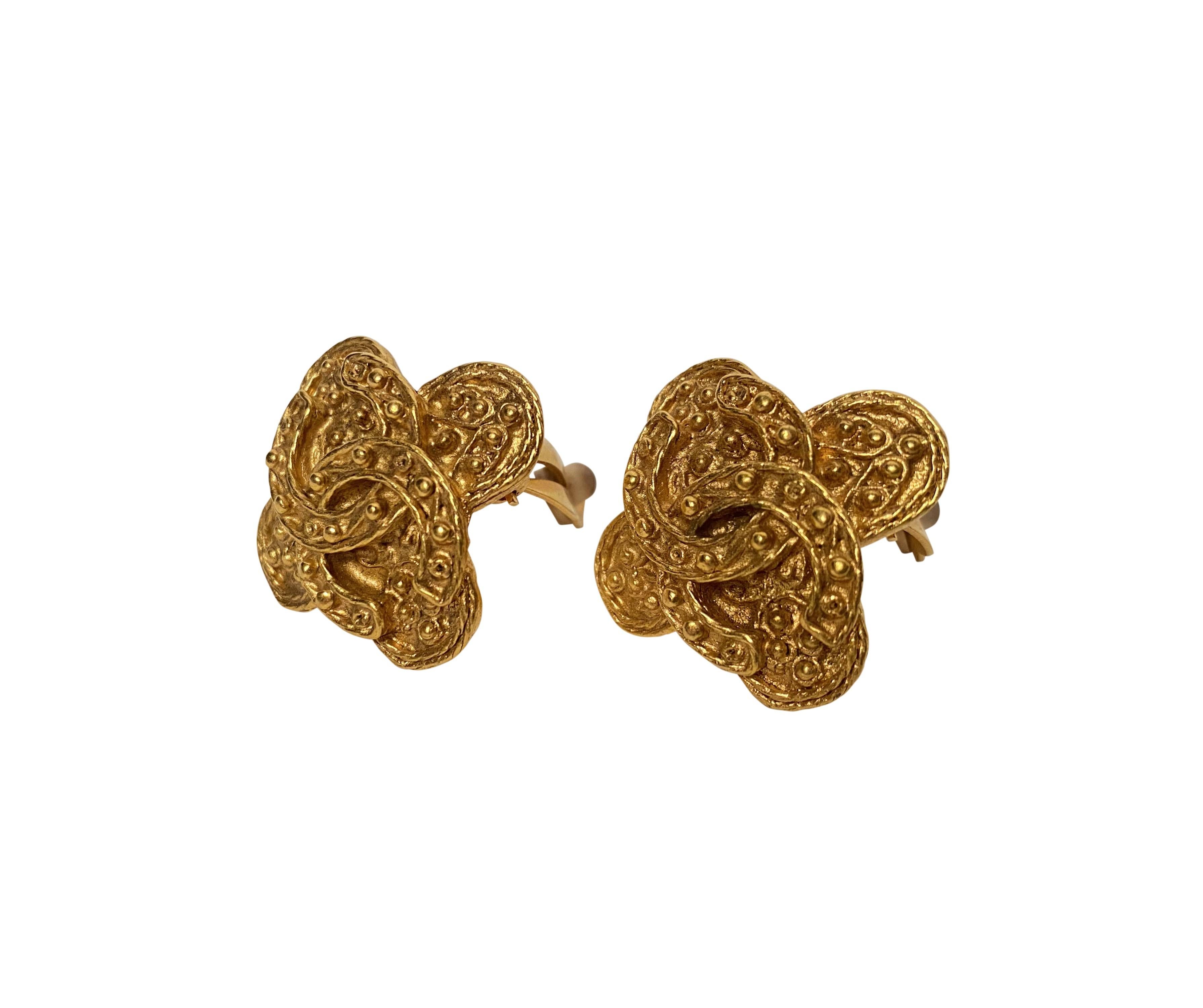 Vintage CHANEL 1994 Byzantine Earrings For Sale 2