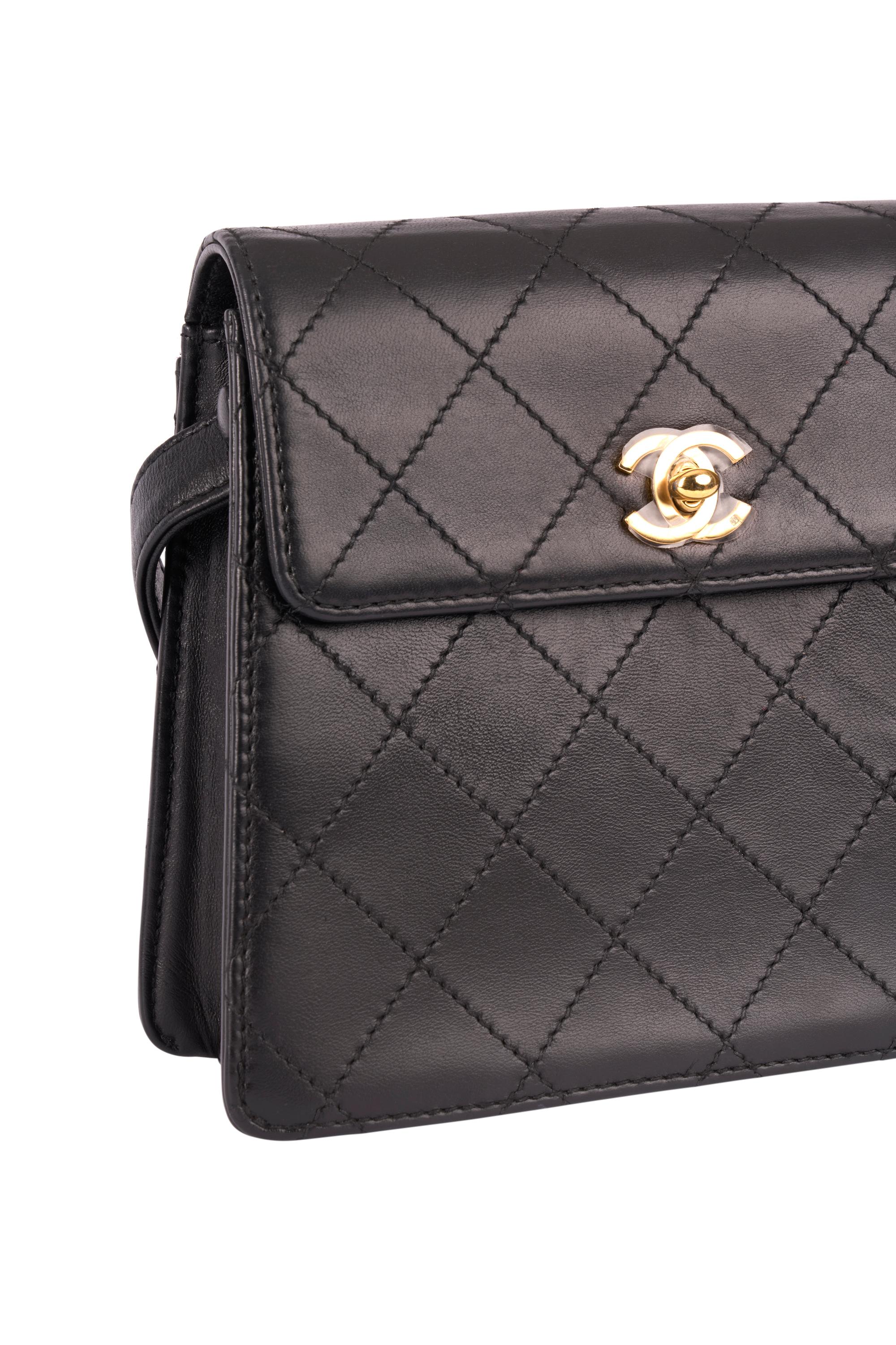 Vintage Chanel 1997 Lambskin Mini Flap Box Bag For Sale 1