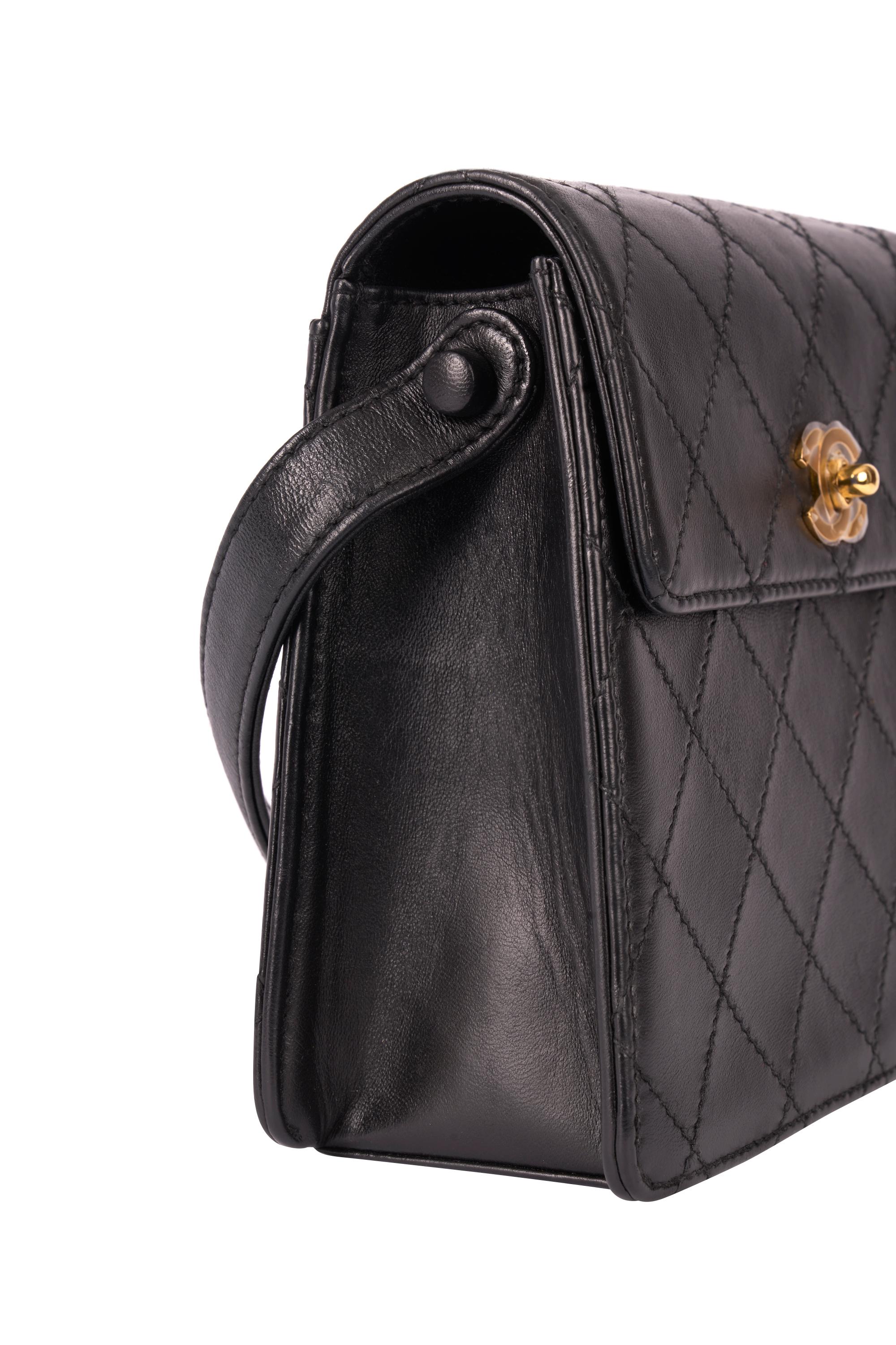 Vintage Chanel 1997 Lambskin Mini Flap Box Bag For Sale 2