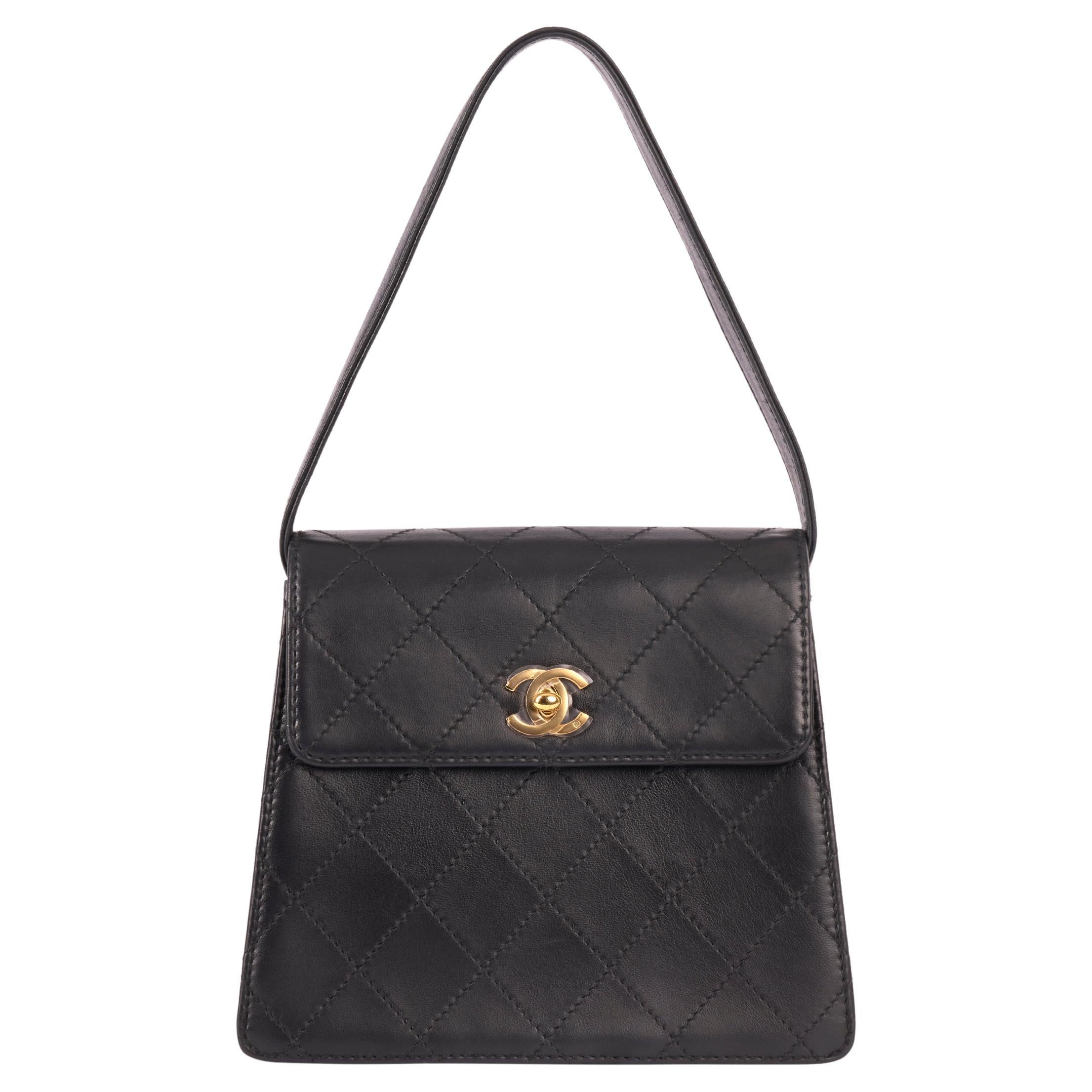 Vintage Chanel 1997 Lambskin Mini Flap Box Bag