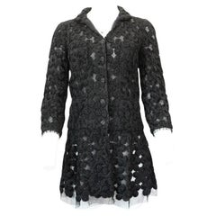 Vintage Chanel 2005 Runway Black Evening Jacket Size 38