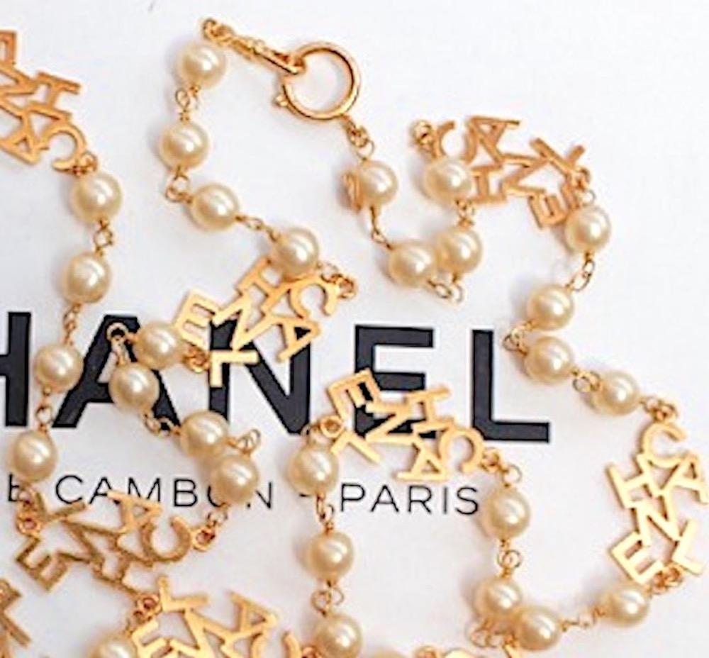 Vintage Chanel 24k vergoldete Perle & 