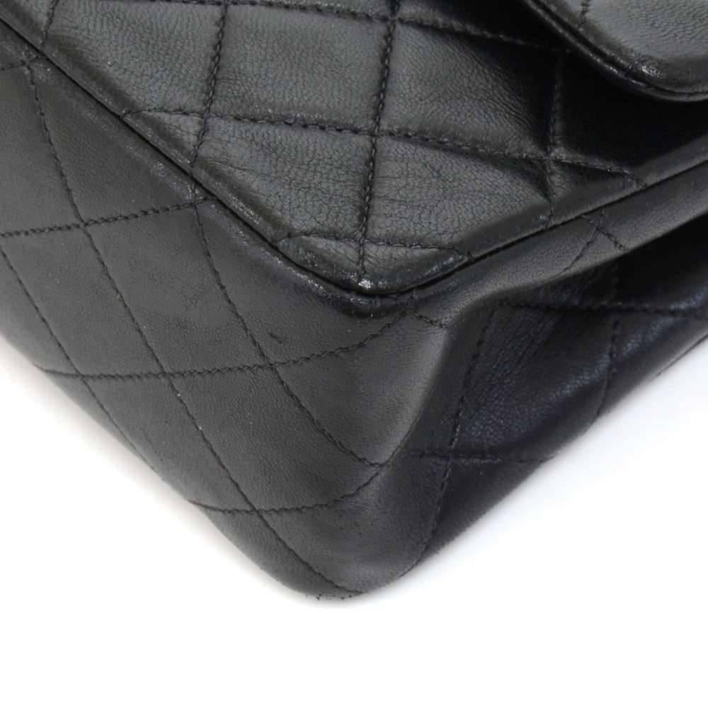 Chanel 2.55 10-Inch Double Flap Black Quilted Leather Vintage Shoulder Bag  3