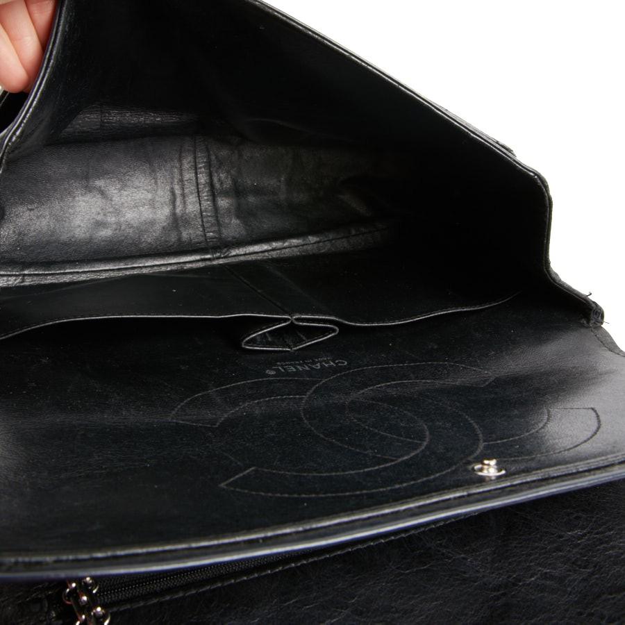 Vintage Chanel 2.55 Black Leather Handbag  3