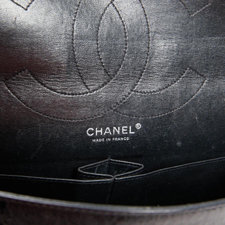 Vintage Chanel 2.55 Black Leather Handbag  1