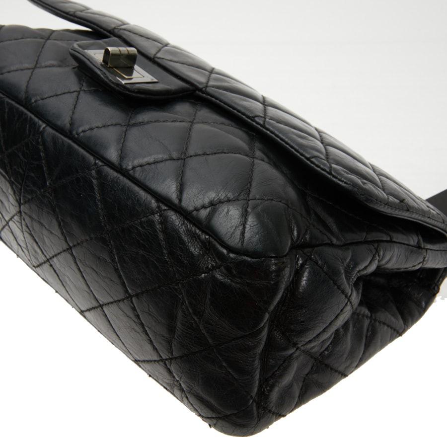Vintage Chanel 2.55 Black Leather Handbag  2