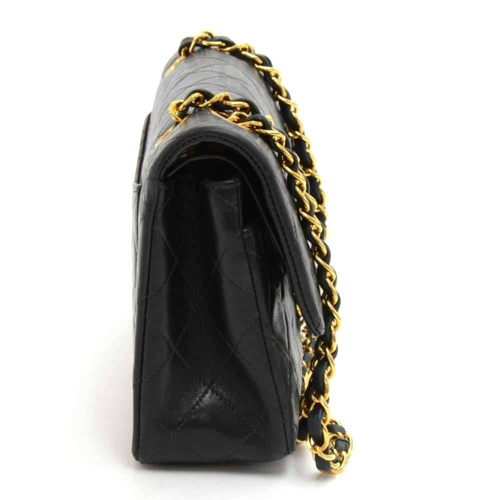 Women's or Men's Vintage Chanel 2.55 Double Flap Black Quilted Leather Shoulder Bag 