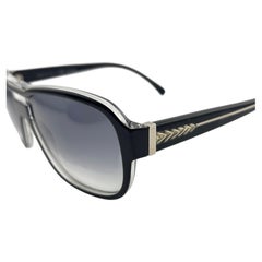 Vintage Chanel 5194 Black & Silver Frame Sunglasses Made In Italy Y2K