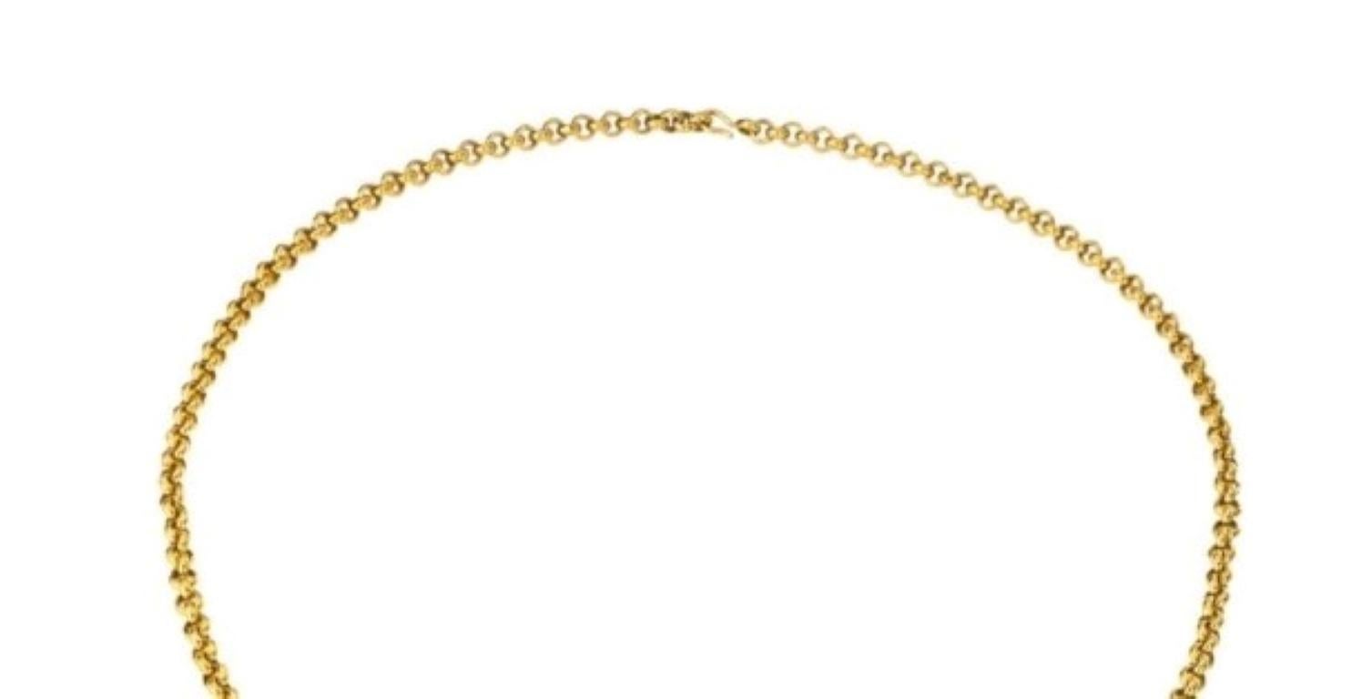 Vintage Chanel necklace with 7 lucky charm motifs.

Period: 1996
Specifications: Chain length 34 inches
