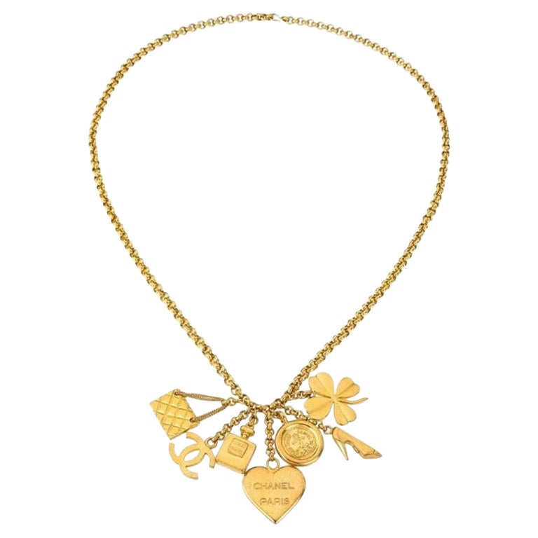 Vintage Chanel 7 Lucky Charm Necklace For Sale